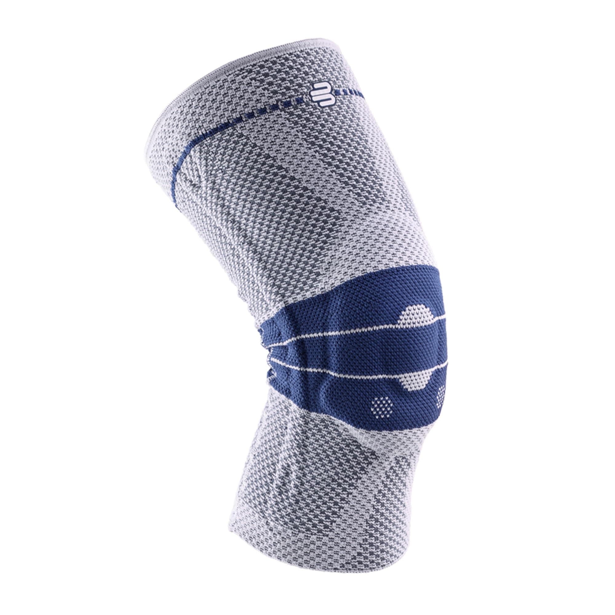 Bauerfeind GenuTrain Knee Support Brace (New Version) - Targeted Support for Pain Relief & Stabilization for Weak, Swollen & Injured Knees & Arthritis - Size 5 - Color Titanium