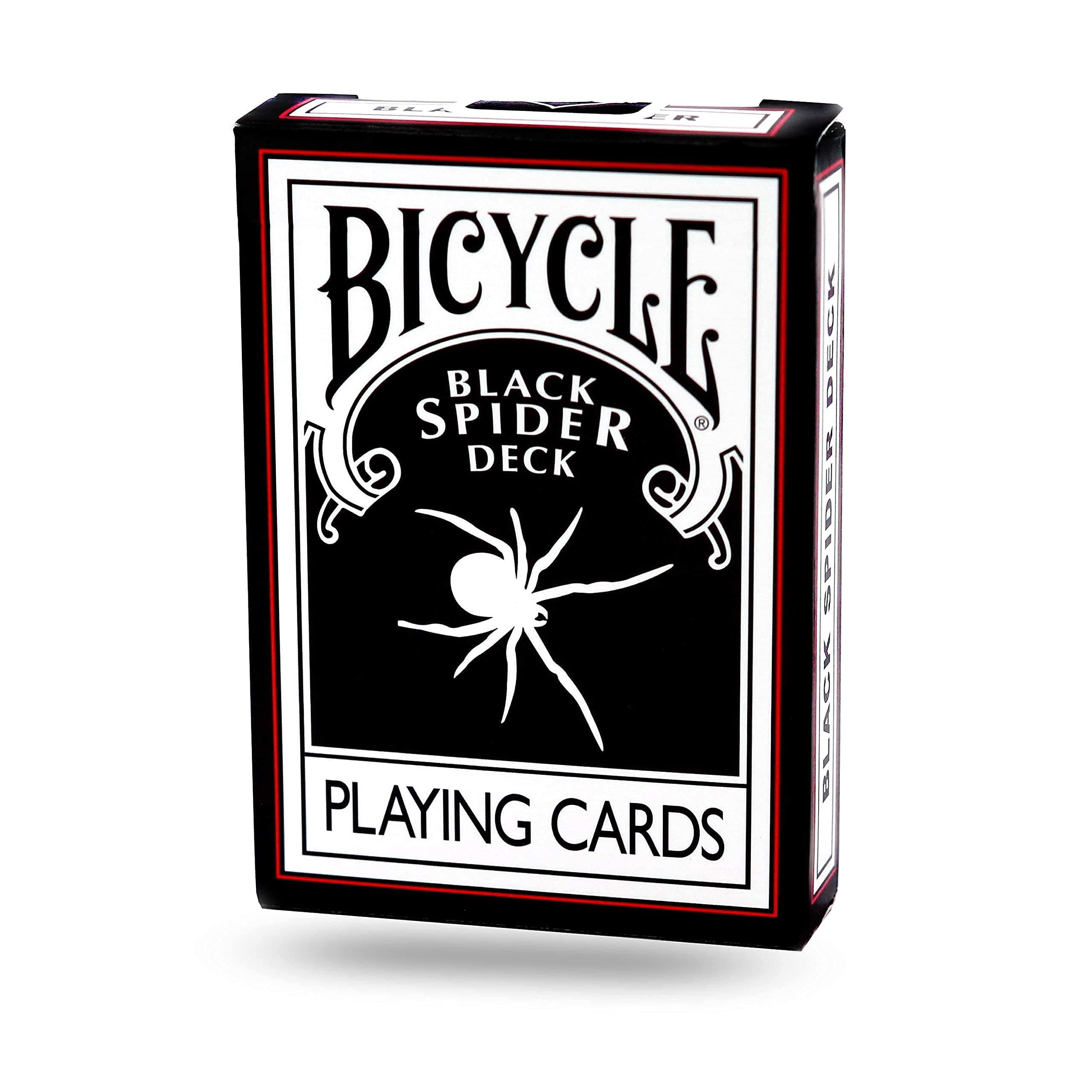 Magic Makers Bicycle Black Spider Deck - Full Bleed Black Deck