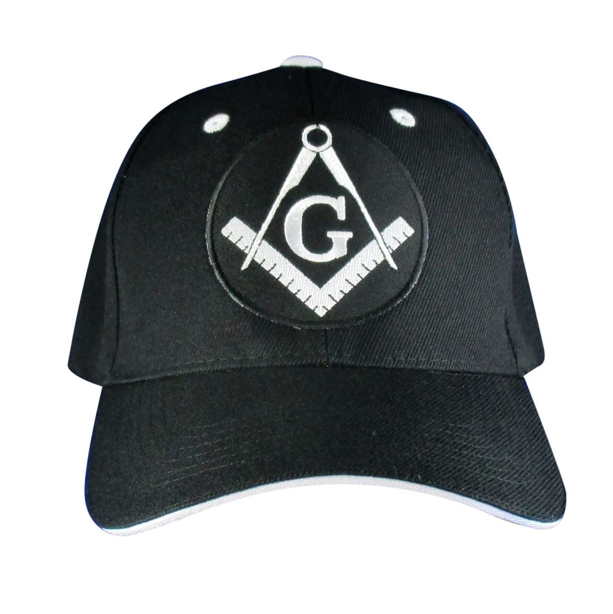 AffinityAddOns Masonic Symbol Hat - Embroidered Mason Patch Baseball Cap Black, White