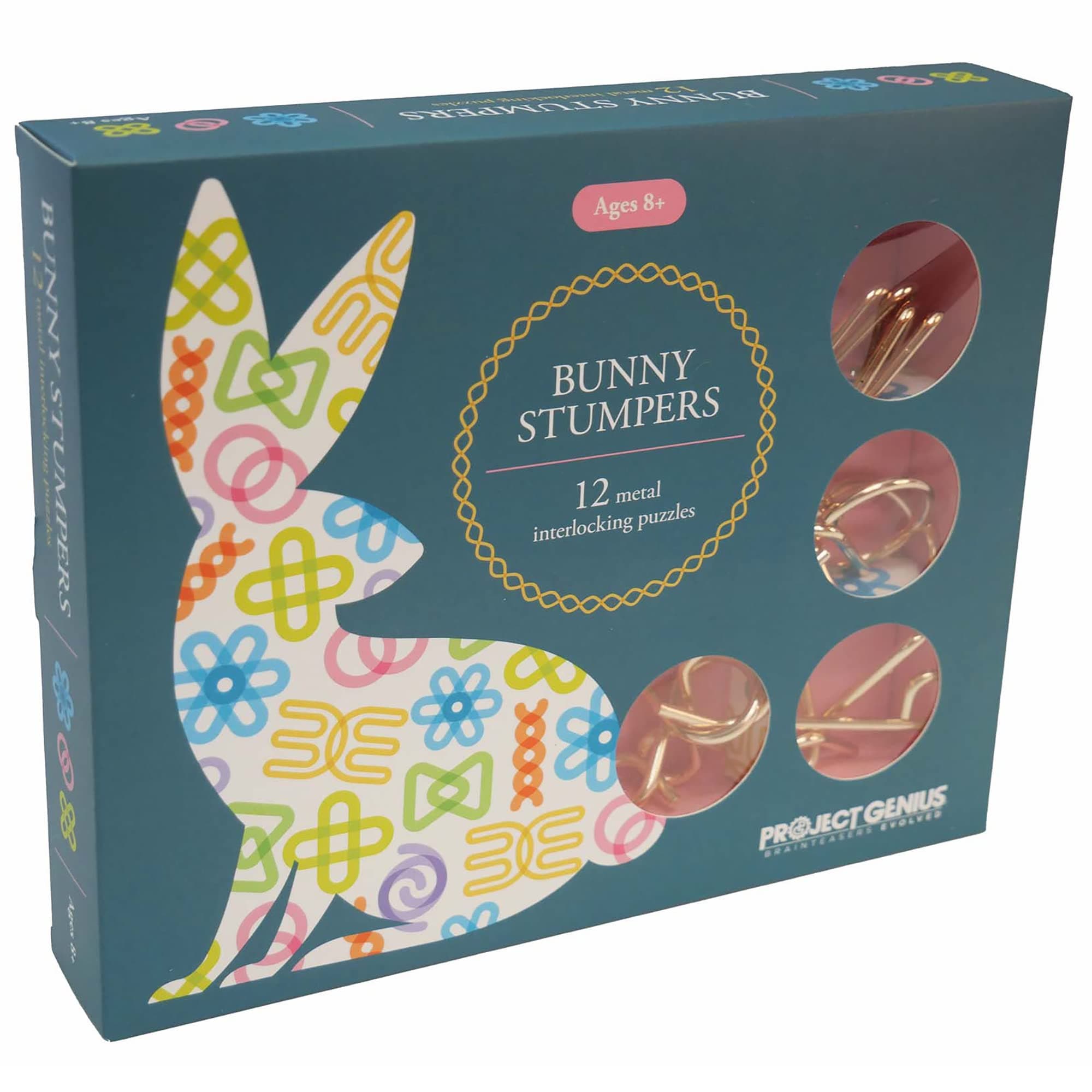 Project GeniusProject Genius: Bunny Stumpers: Easter Pack, Variety Pack, 12 Metal Disentanglement Puzzles to add to Any Easter Basket