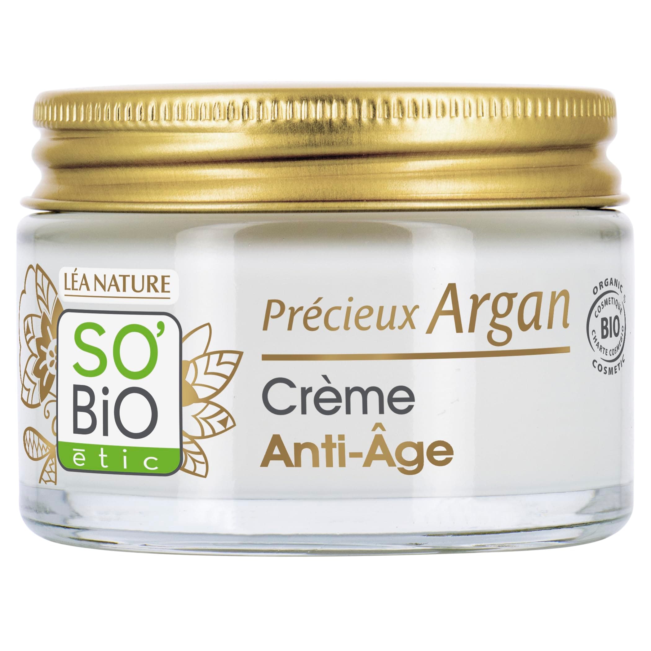 SO'BiO étic Précieux Argan Cosmebio Anti-Aging Day Cream, 50 ml