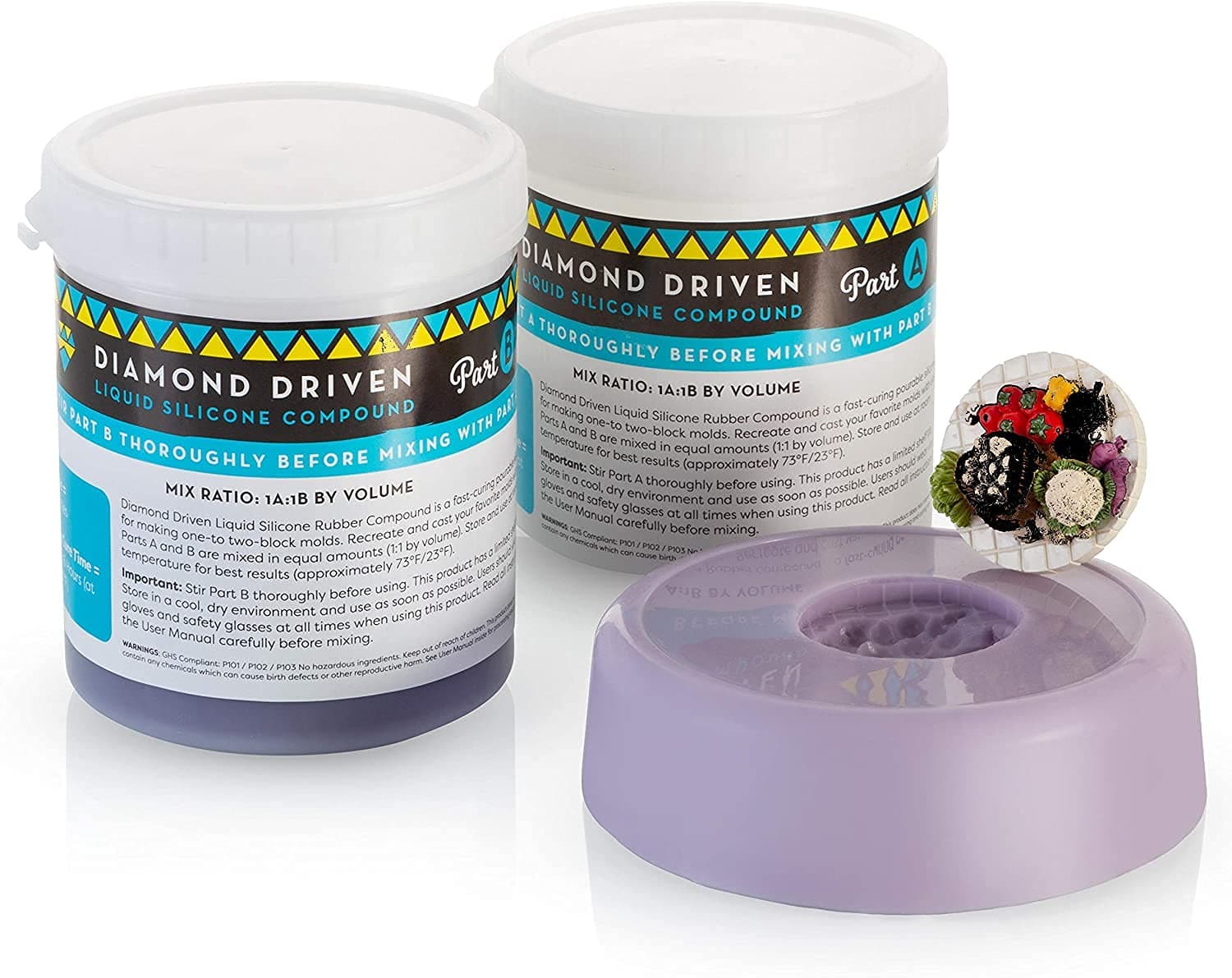 Silicone Mold Making Kit – Creative Silicone Molds for Art Projects and DIY – Includes Silicone Liquid Rubber Compound – Ideal for Copies, Home or Industrial Use (2.5 Lbs. - 40 oz.)