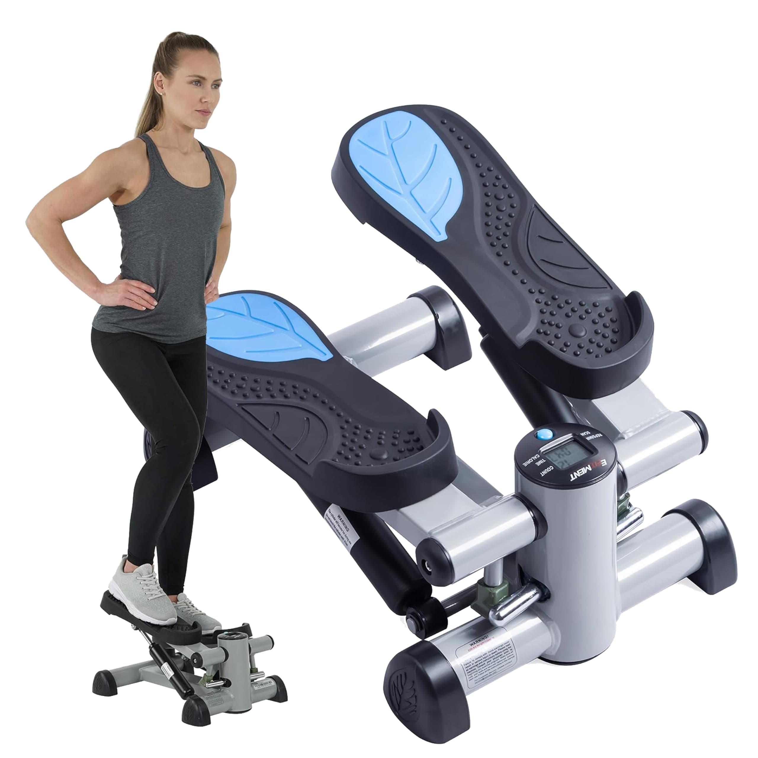 Efitment Mini Stepper Stepper for Home Exercise Stair Step Cardio Thigh Master Workout Equipment Fitness Pedal Exerciser Anti-Slip Pedal LCD Digital Monitor Climber - S021