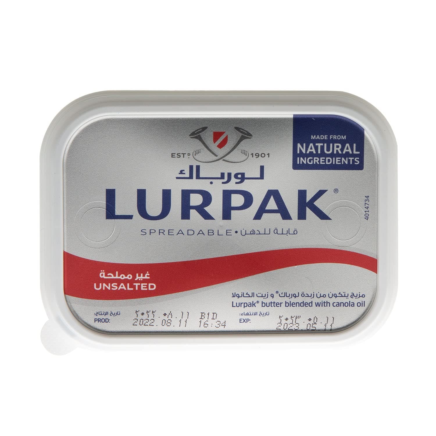 Lurpak Spreadable Butter Unsalted 250g