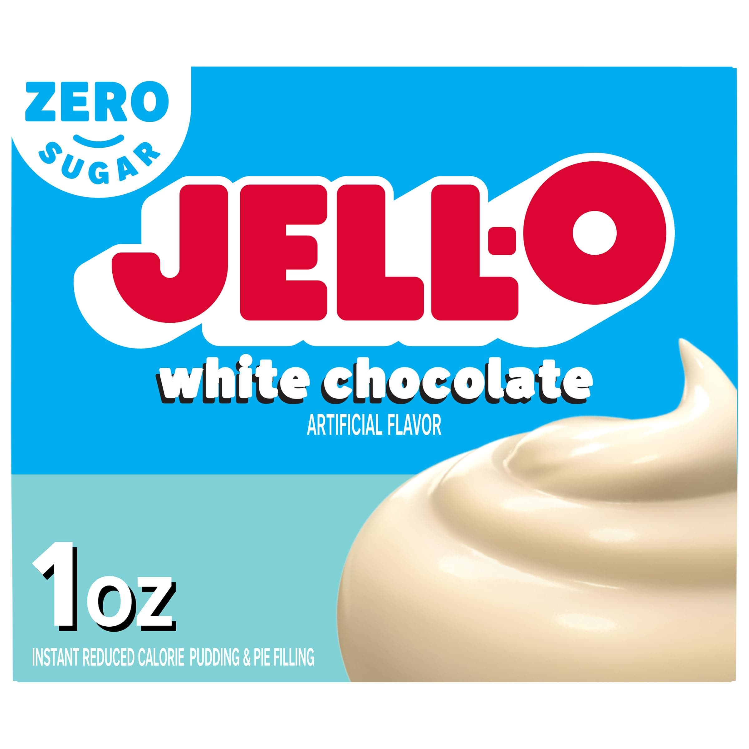 White Chocolate Zero Sugar Instant Reduced Calorie Pudding & Pie Filling Mix, 1 oz. Box