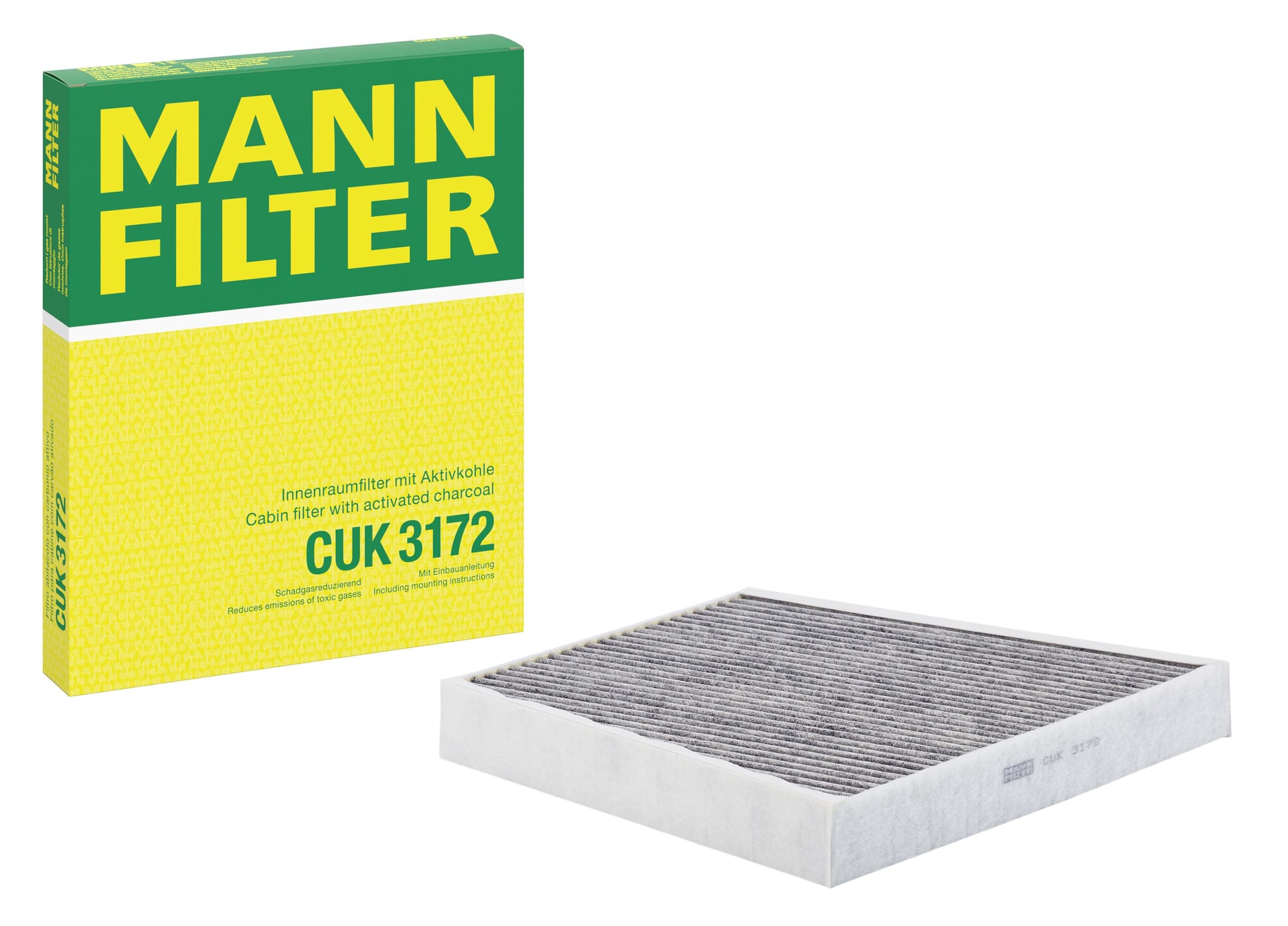 Mann-Filter CUK 3172 Cabin Filter With Activated Charcoal for select Mercedes-Benz models