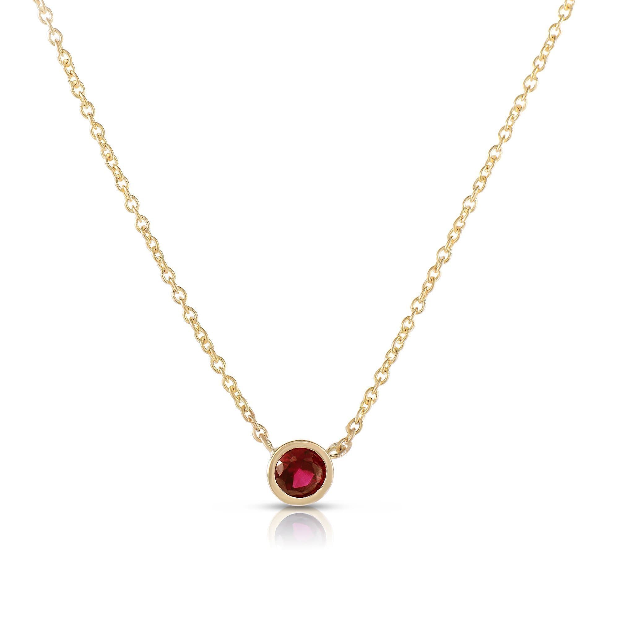 Ruby Solitaire Necklace