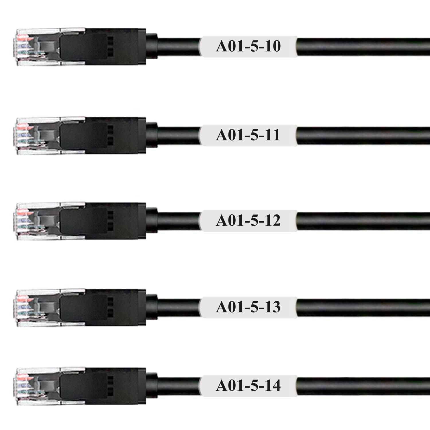 MR-Label Self-Laminating Wrap Around Cable Labels €“ Letter Sheet Laser Printer Only €“ for Wire Marking Identification 25 Sheets (800 Labels) White