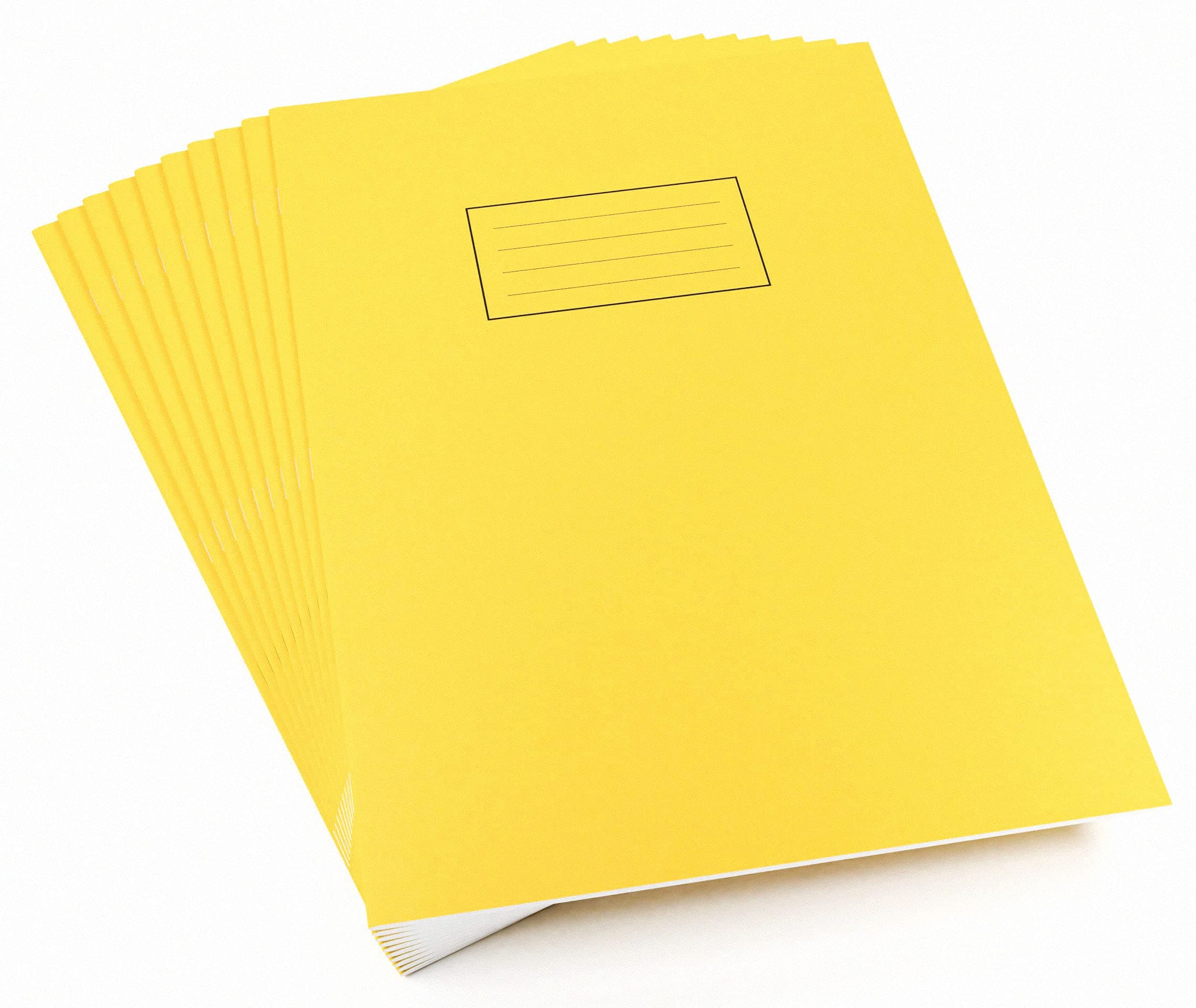 Silvine Exercise Book Ruled with Margin A4 Yellow (Pack of 10)