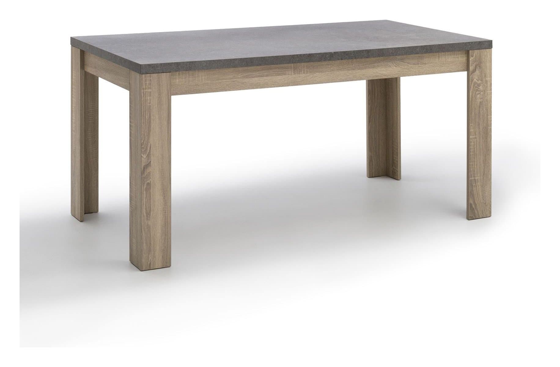 Dining Table Oak SNM with Plan Marble Finish 160 x 80 cm x 74.5 Collection Day Meteor
