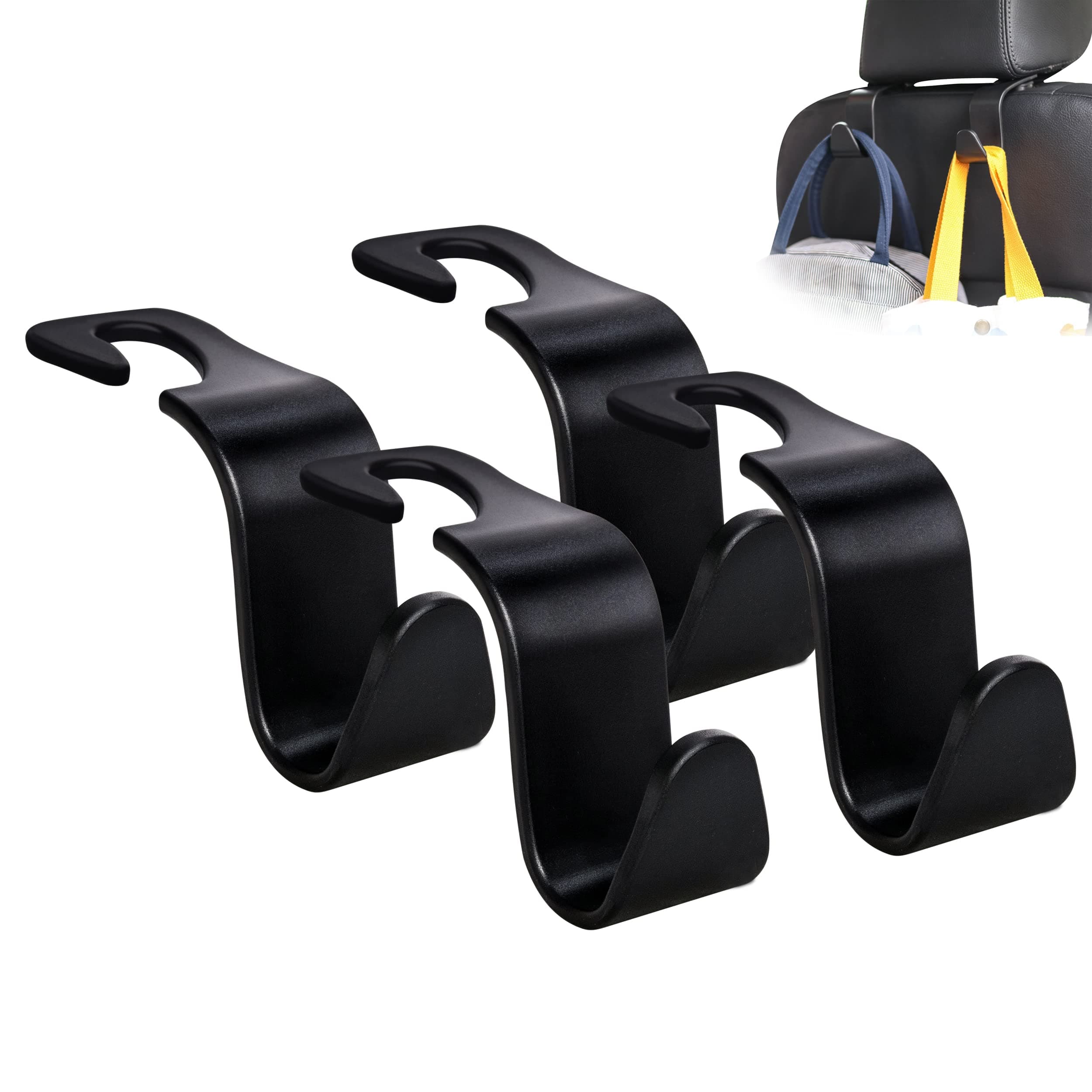 S Type Car Headrest Hooks 4 Pack