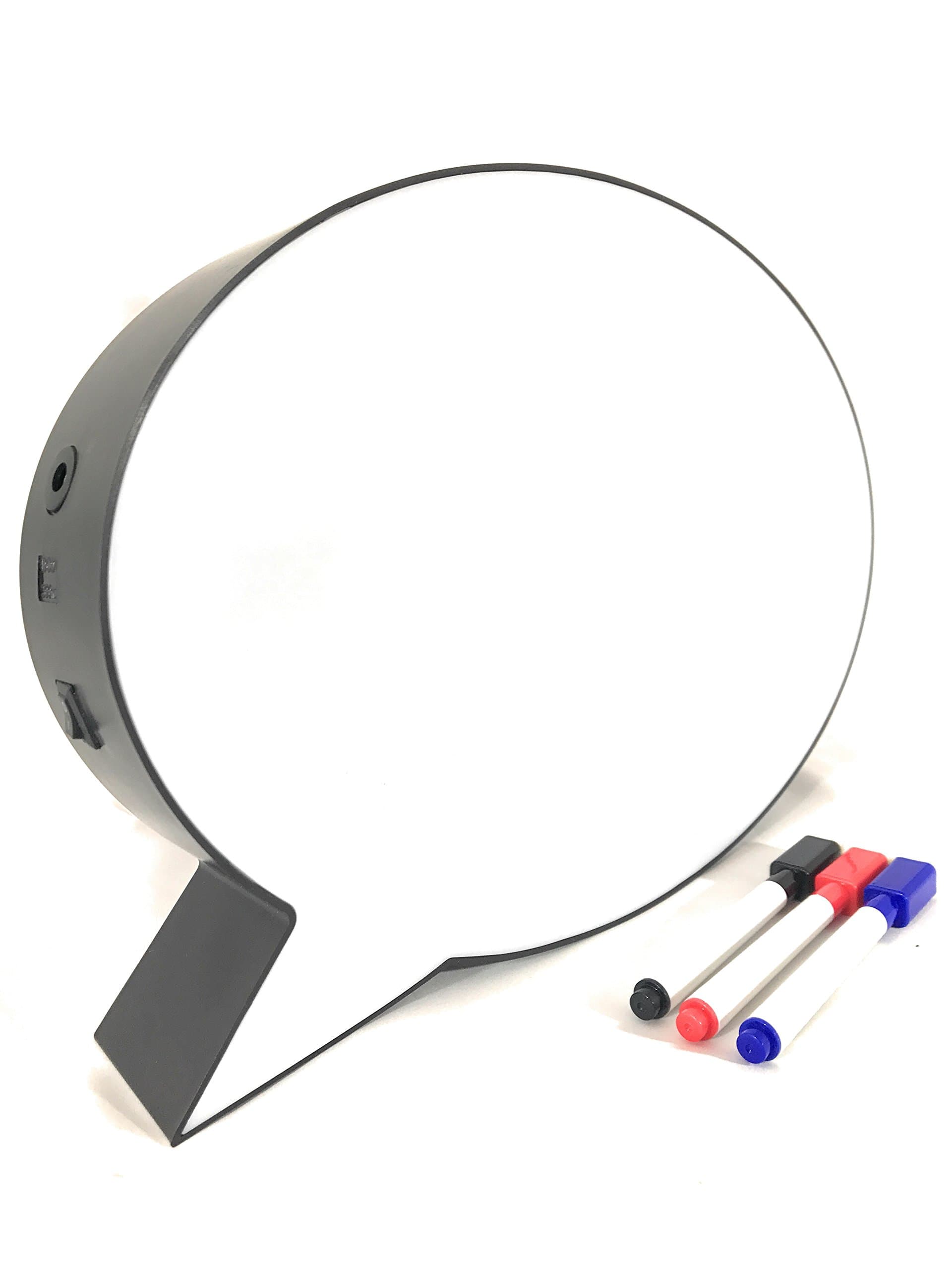 Speech Bubble Light Box Create Your own Message inc 3 Draw Write Easy Clean Stencil pens Letter Box Light Up Fun Light Comic Book Cartoon Design Letter Box A4 Size White Black Personalise Light Box