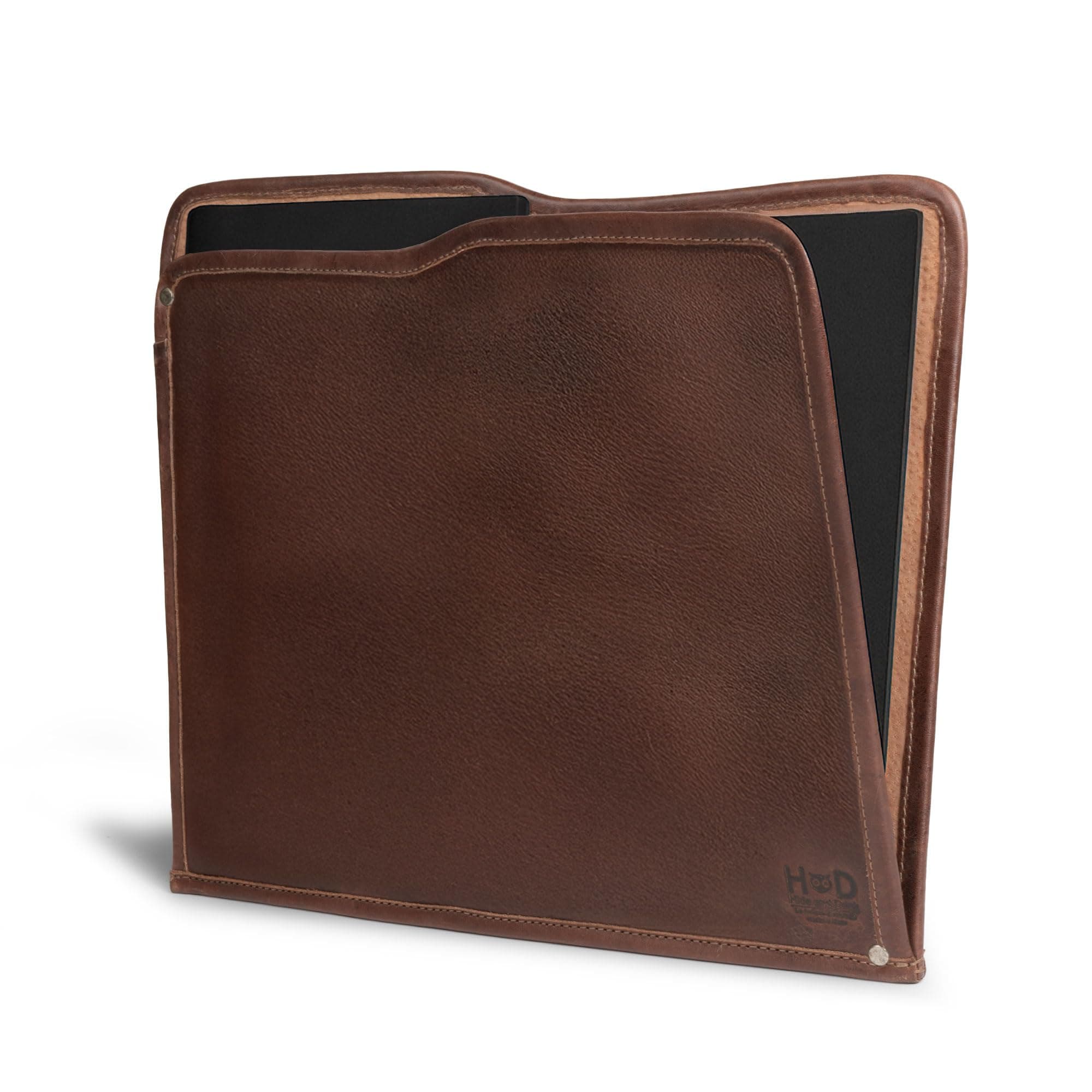 Hide & Drink, Rustic Manila Folder Document Holder, Office and Work Essentials, Professional Case, Full Grain Leather, Handmade, Bourbon Brown