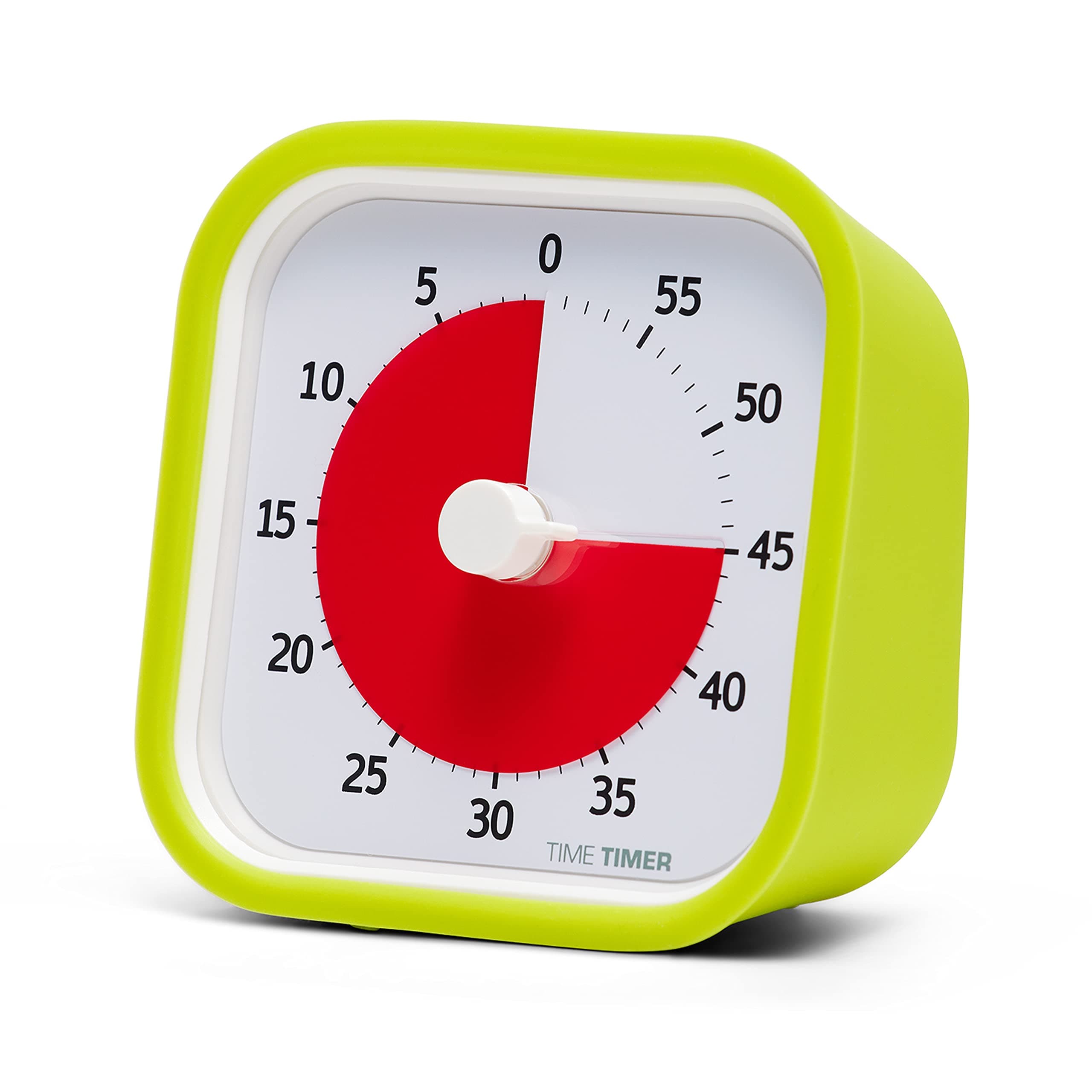 Time Timer MOD (Lime Green), 60 minute Visual Analog Timer, Optional Alert (On/Off), No Loud Ticking; Time Management Tool