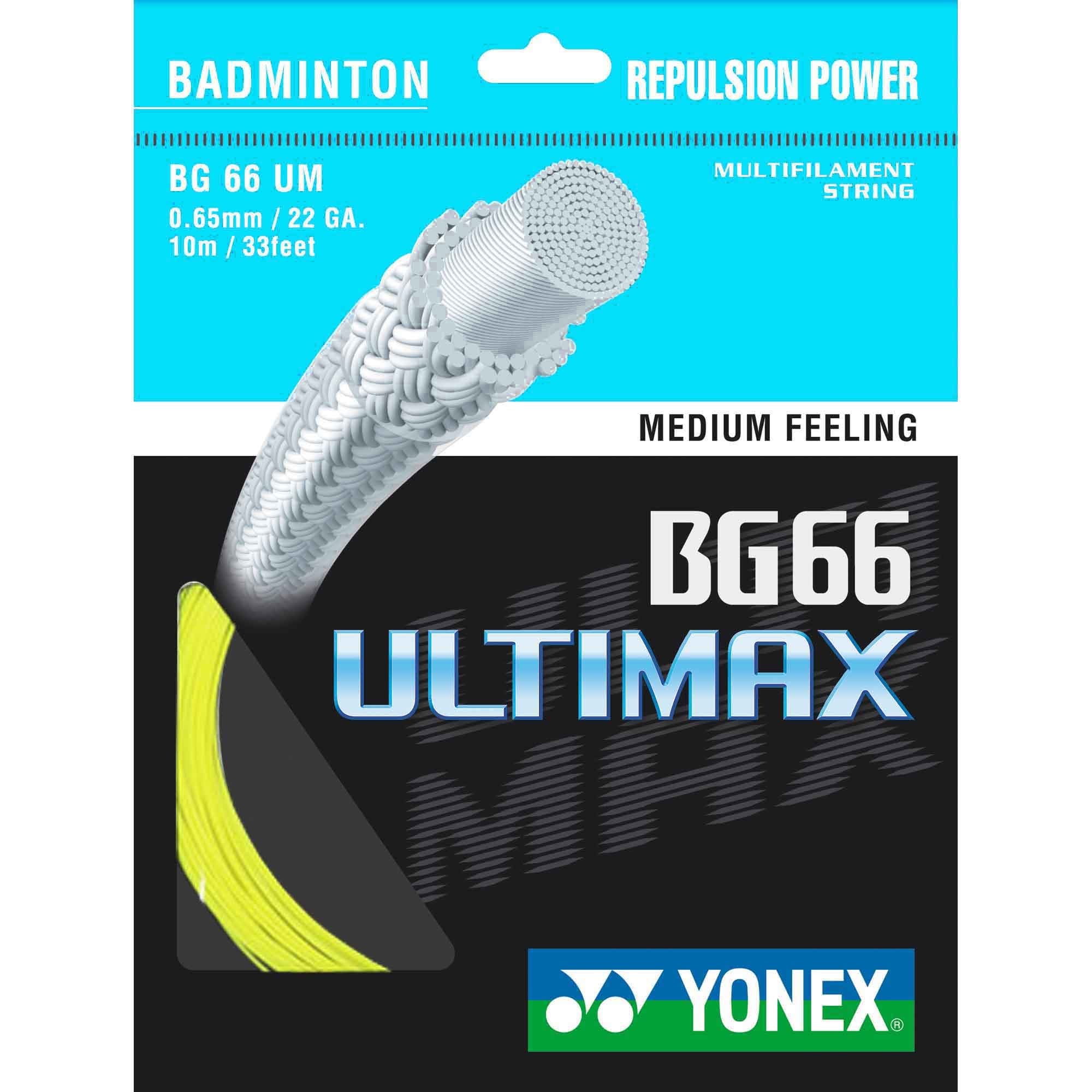 Yonex BG 66 Ultimax Badminton String - Yellow