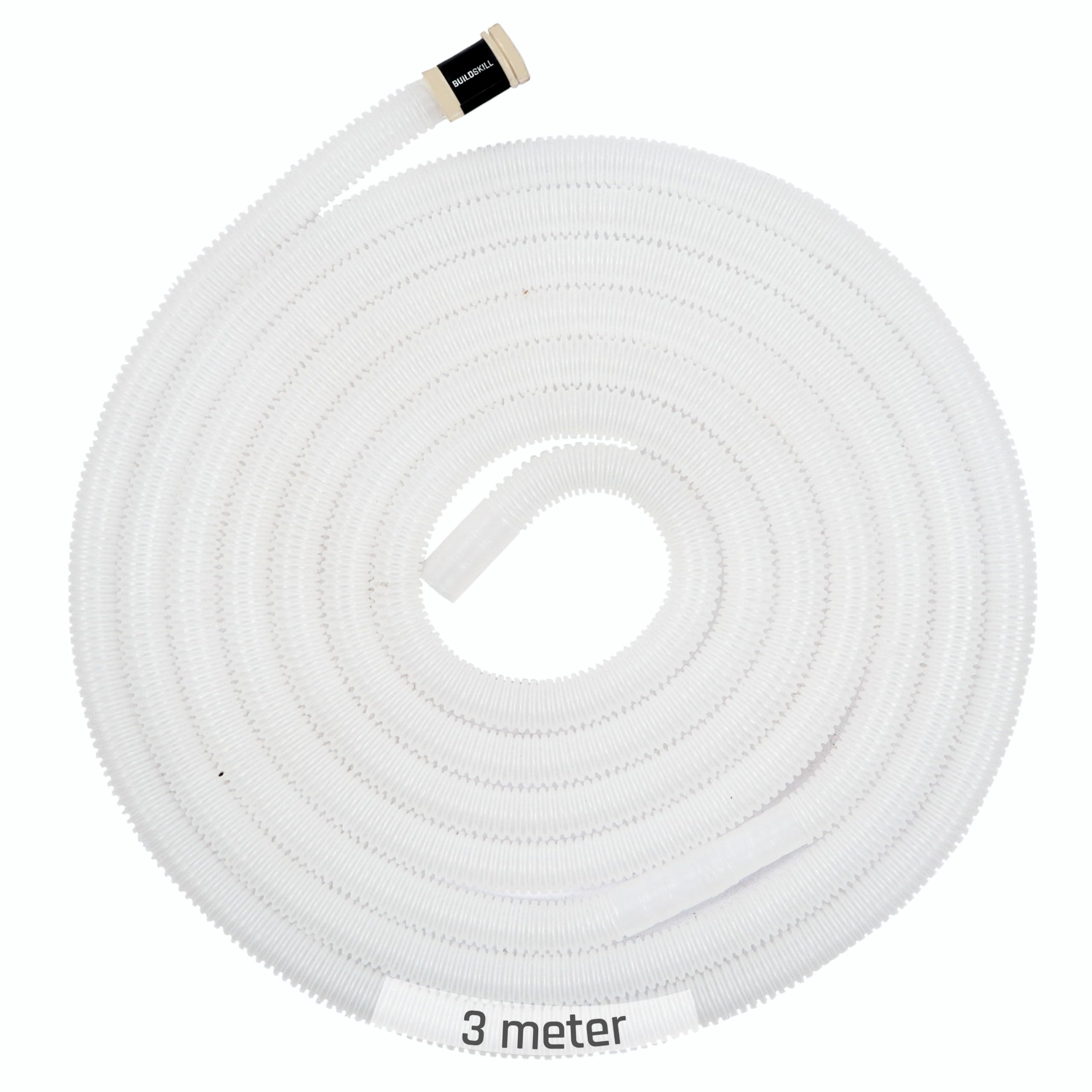 BUILDSKILL 3M Transparent Drain Pipe for Split AC & Window AC, Durable AC Water Drain Pipe, Flexible AC Outlet Drain Water Pipe, Leak Resistant AC Pipe Cover Casing, Easy Install AC Accessories