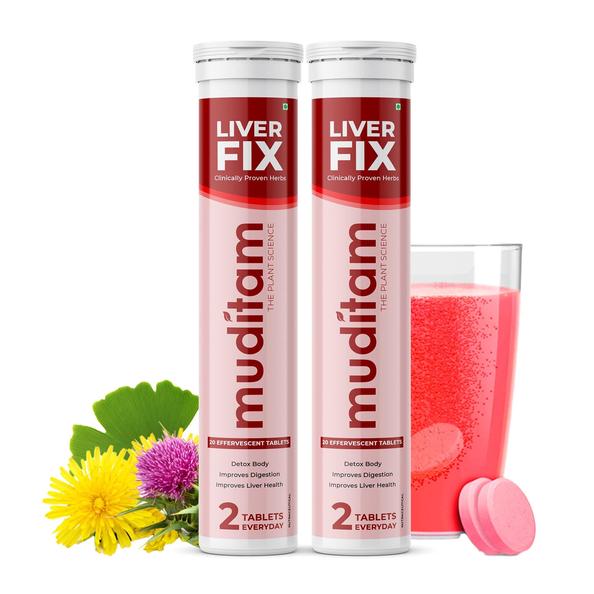 Liver Fix Effervescent Tablet | Ideal for 20 Days - 40 Tablets | Milk Thistle Capsules for Liver in Effervescent Form