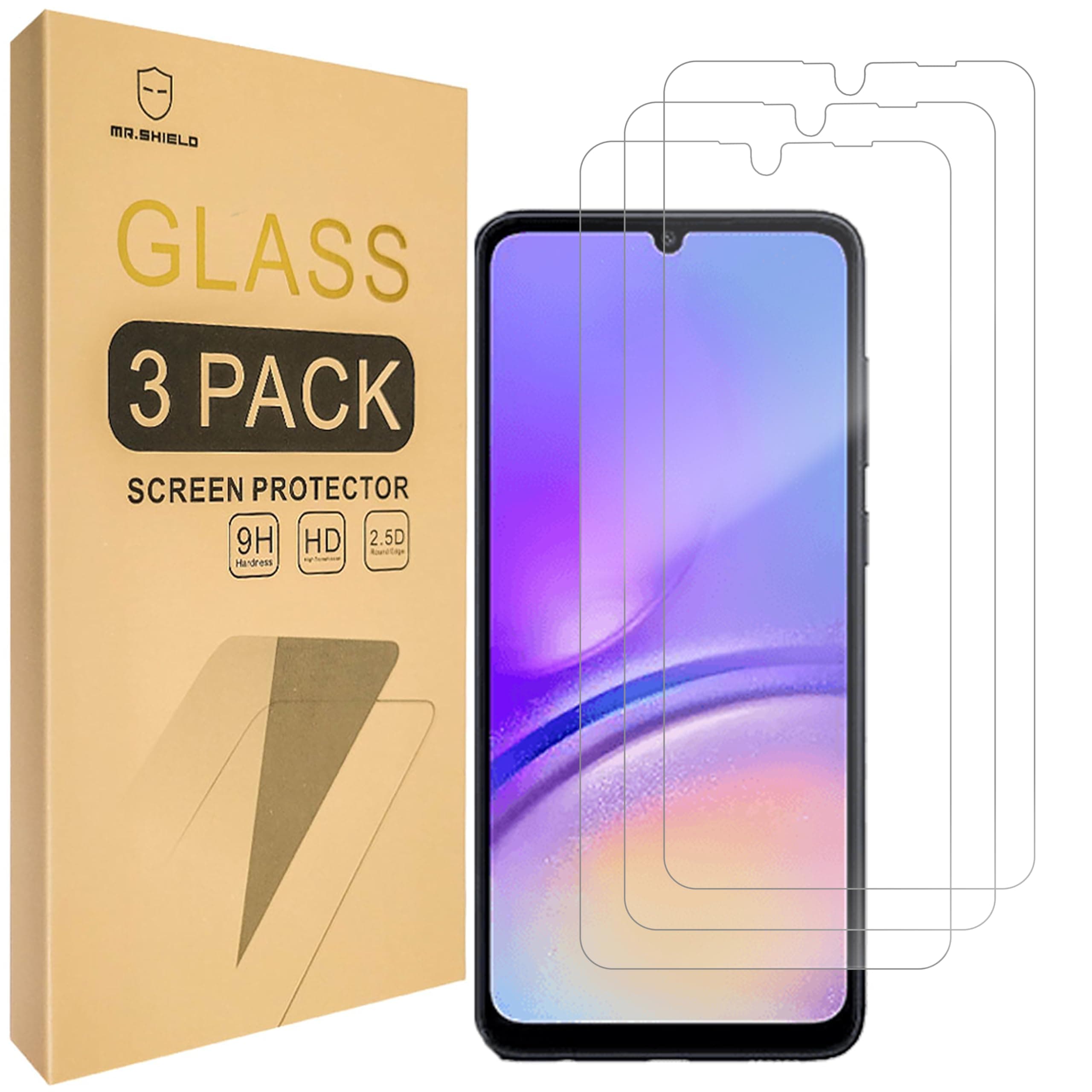 [3-Pack] Screen Protector For Samsung Galaxy A05 [Tempered Glass] [Japan Glass with 9H Hardness] Screen Protector