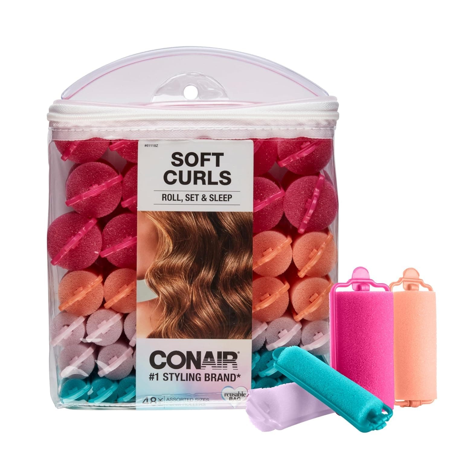 61118z Conair Foam Rollers, 48 Pack