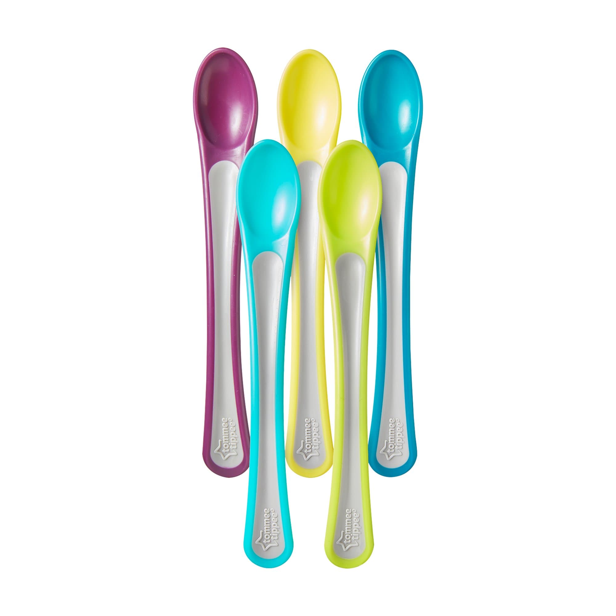 Tommee Tippee Explora Soft Tip Weaning Spoons 4m+, 5 Spoons(Assorted Colors) Multicoloured,104218160