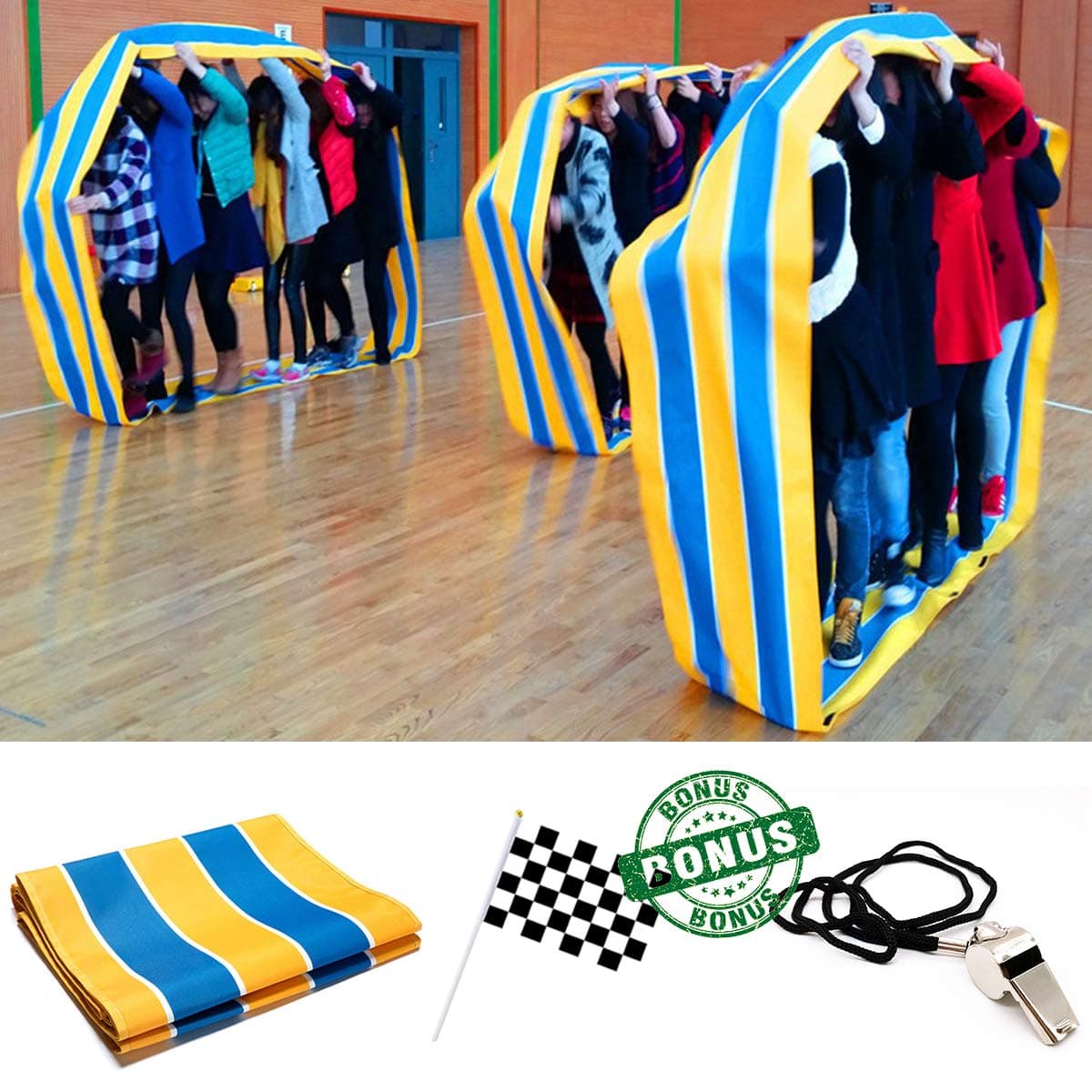 TOPFEN Kids Group Learning Activity Fun Playing Run Mat for Obstacle Course and Teamwork Building Games