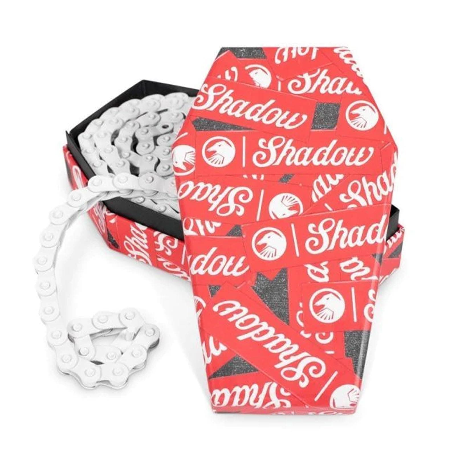 THE SHADOW CONSPIRACY Interlock 1/8" Durable Adjustable Half-Link Bike Chain V2 Compatible with 8T Driver & Up, White