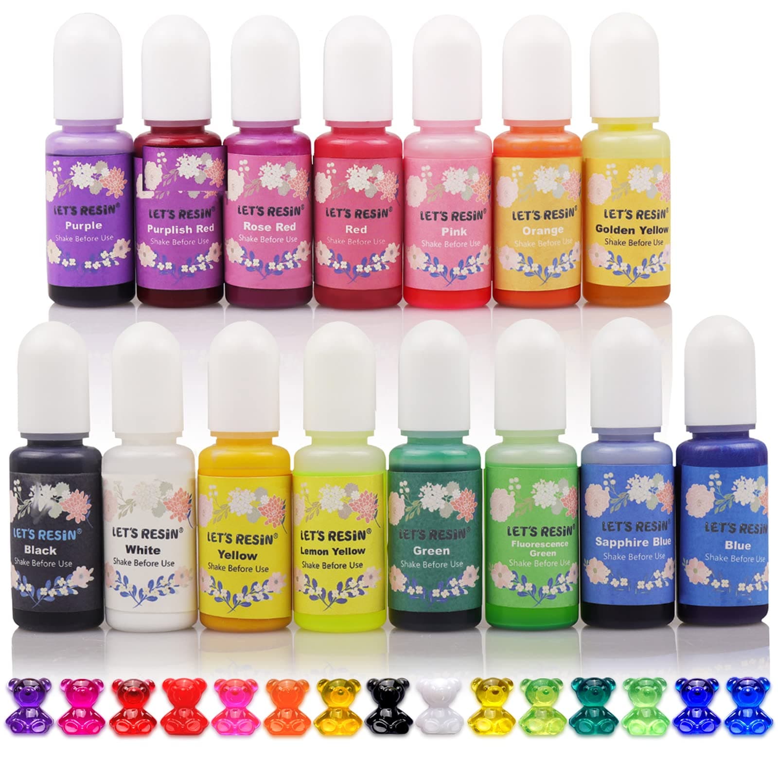 15 Colors Translucent Resin Dye