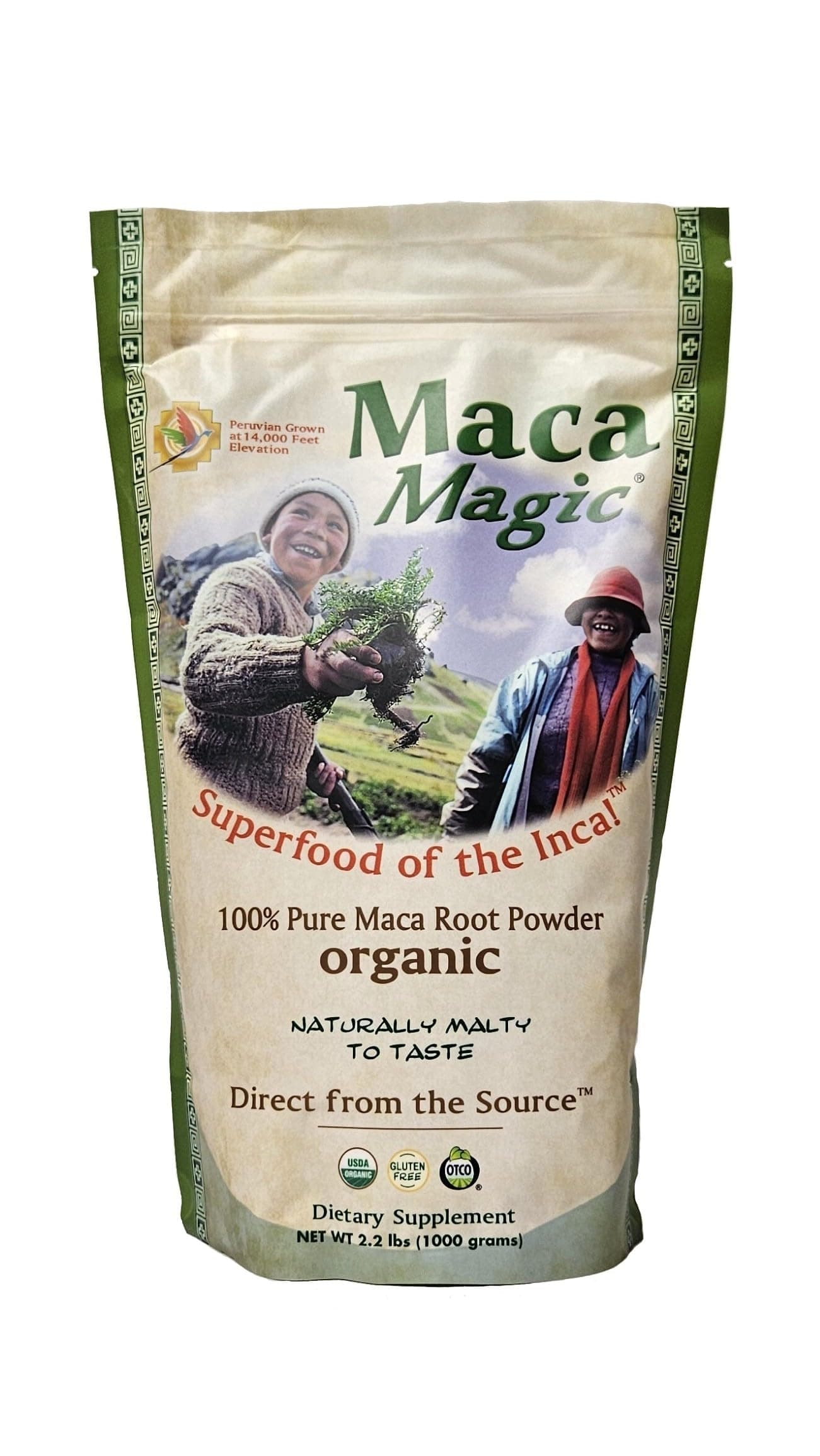 Maca Magic: 100% Organic Raw Powder (2.2 lbs) - Peruvian Premium Grade Superfood - Certified Organic Certified Kosher - Vegan - Gluten Free- Perfect for Breakfast, Smoothies, Baking & Ice Cream