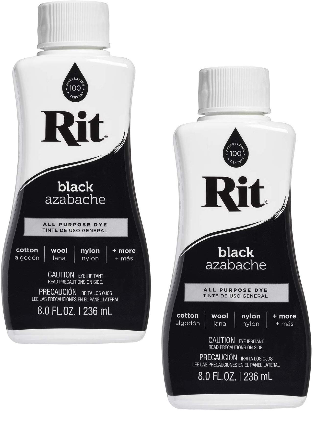 All-Purpose Liquid Dye, 8 Ounce, Black - 2 Pack