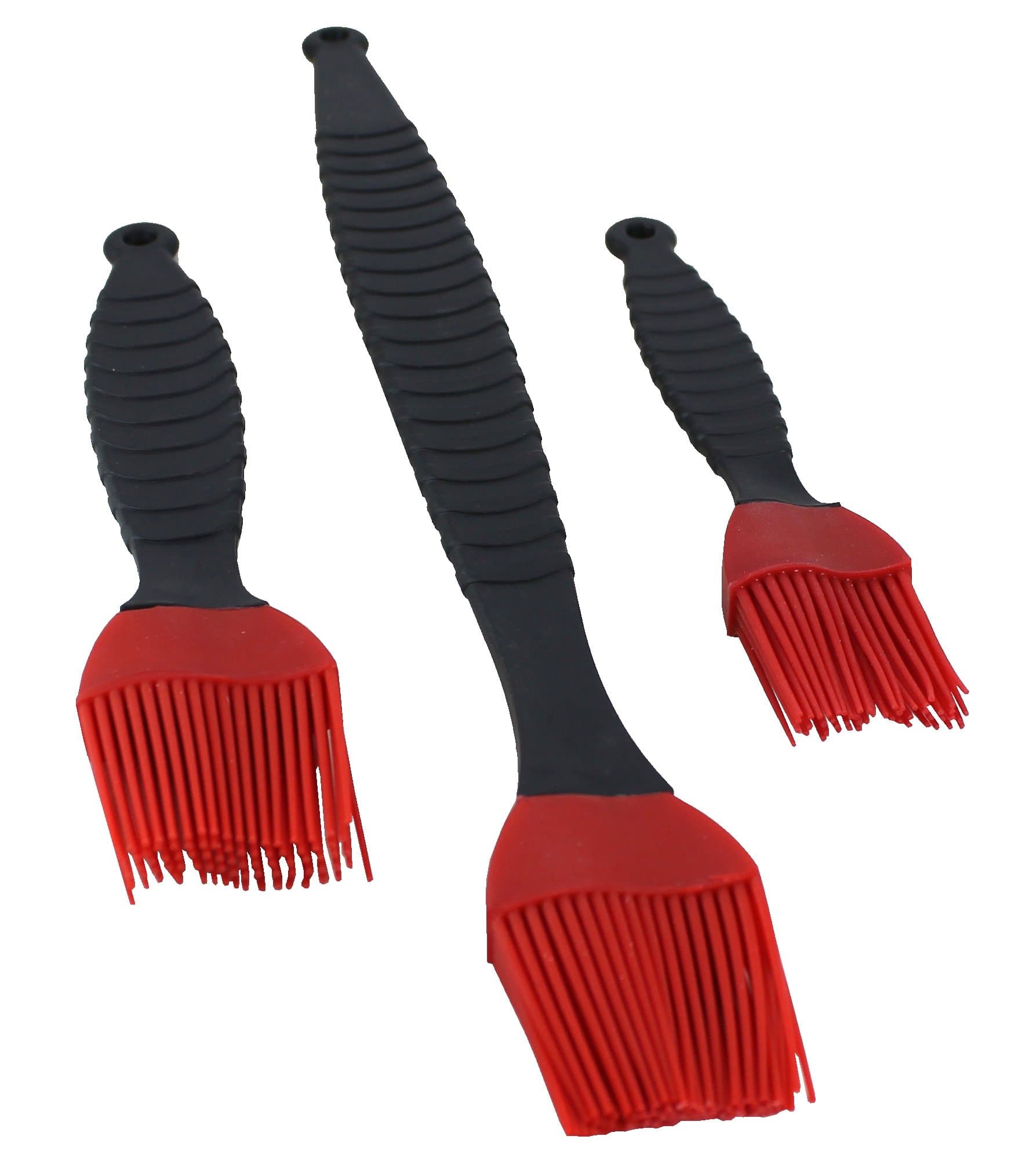 Tiemom Silicone Basting Brushes 3-Piece Set - Red