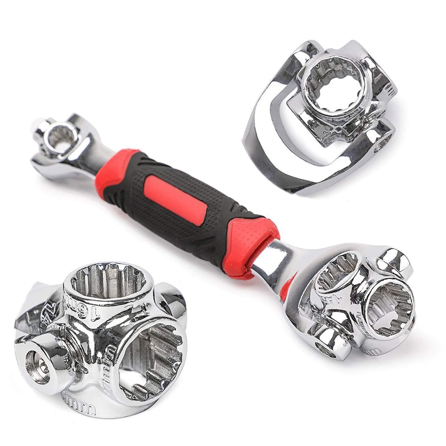 Universal Dog Bone Wrench 48 Tools In One Socket Tiger Wrench Sets, Works with Spline Bolts,Torx,Square Damaged Bolts. Great for Home Furniture Assembly and Car Repair.