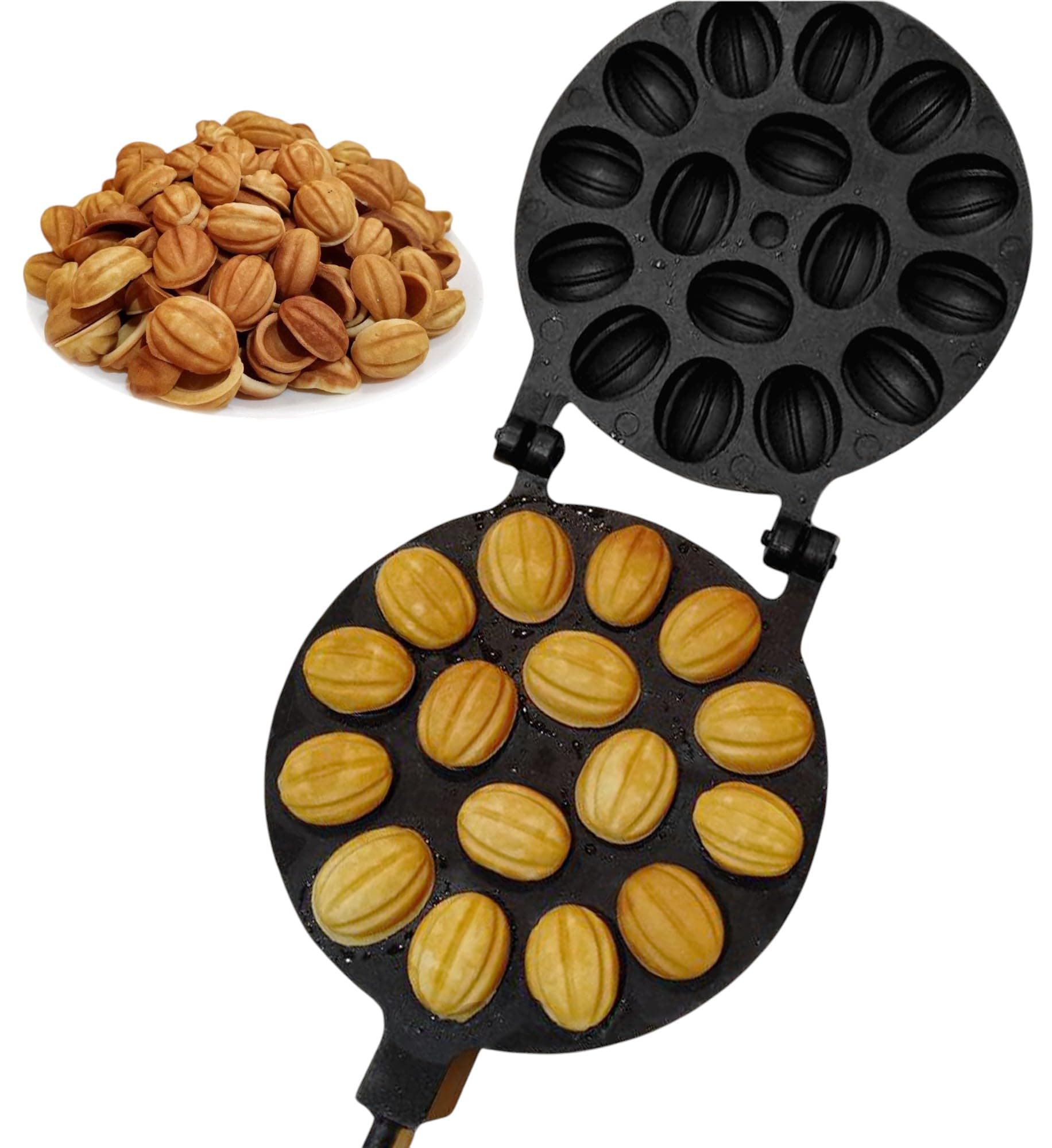 Walnut Cookie Mold Maker 16 non-stick - Walnut Cookie Maker - Oreshki Mold Maker - Орешница - Oreshki Maker - Oreshki Cookie mold - Walnut Cookie Form - Oreshnitsa Maker - Walnut Cookie Molds Maker