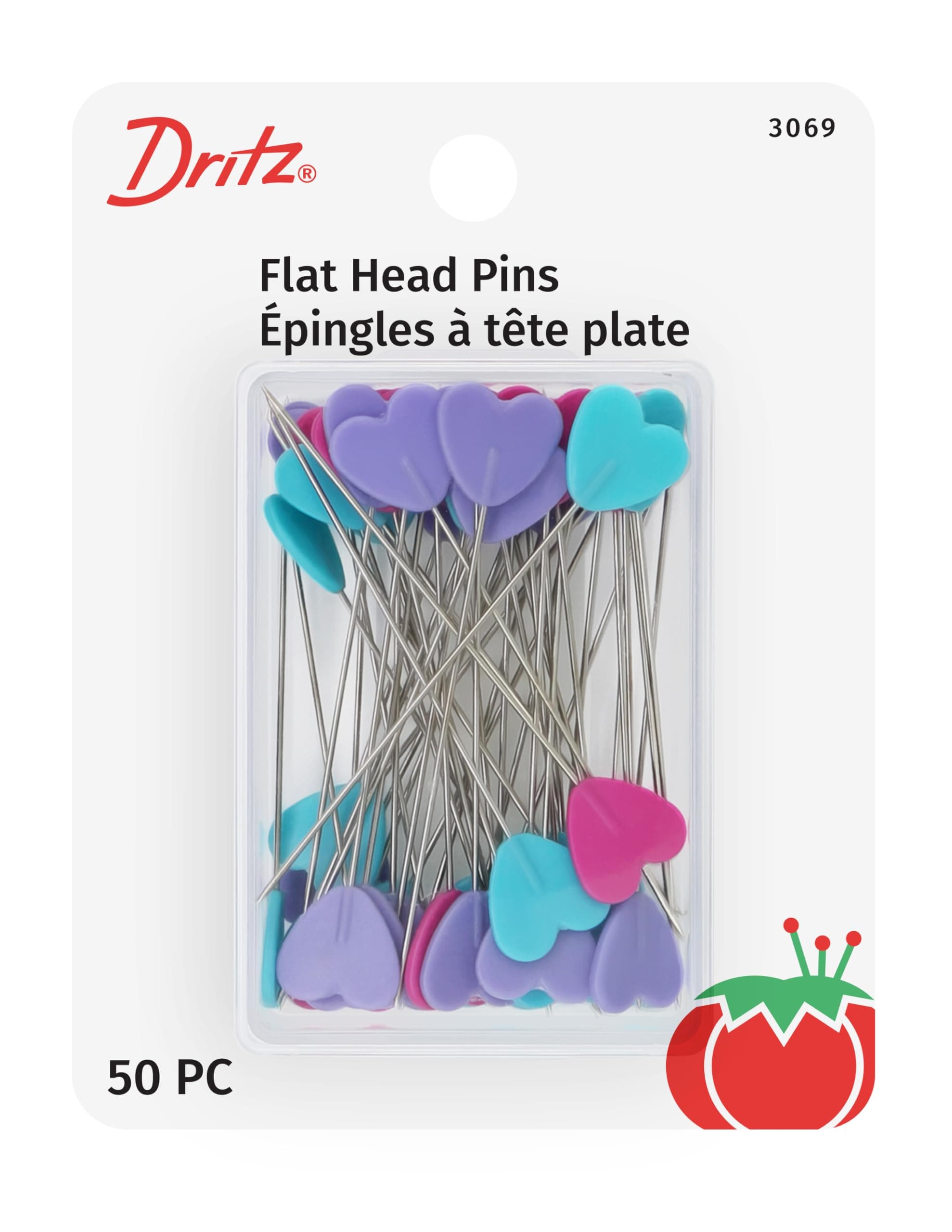 3069 Decorative Flat Head Pins, 2-Inch (50-Count)