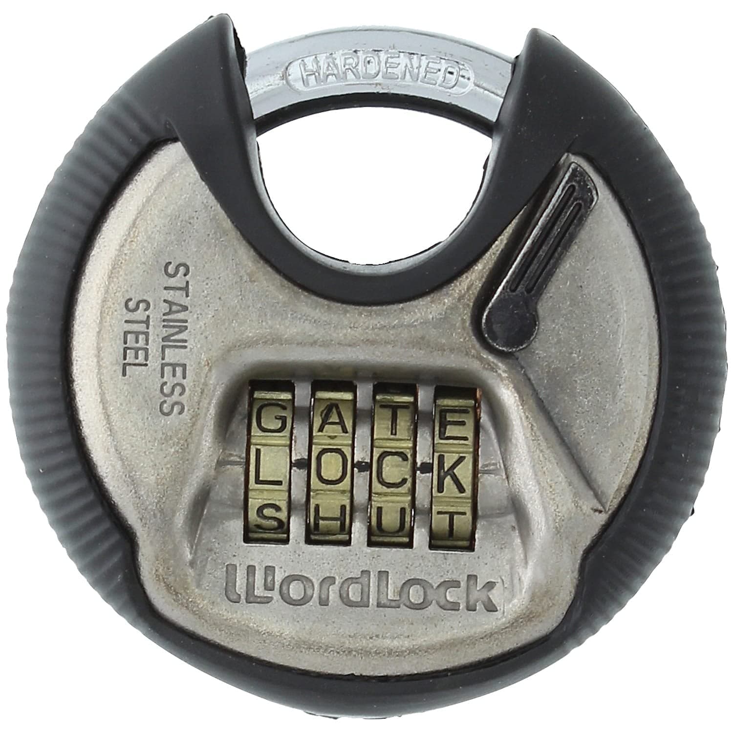 Wordlock Combination Discus Padlock – 4 Dial, Stainless Steel …
