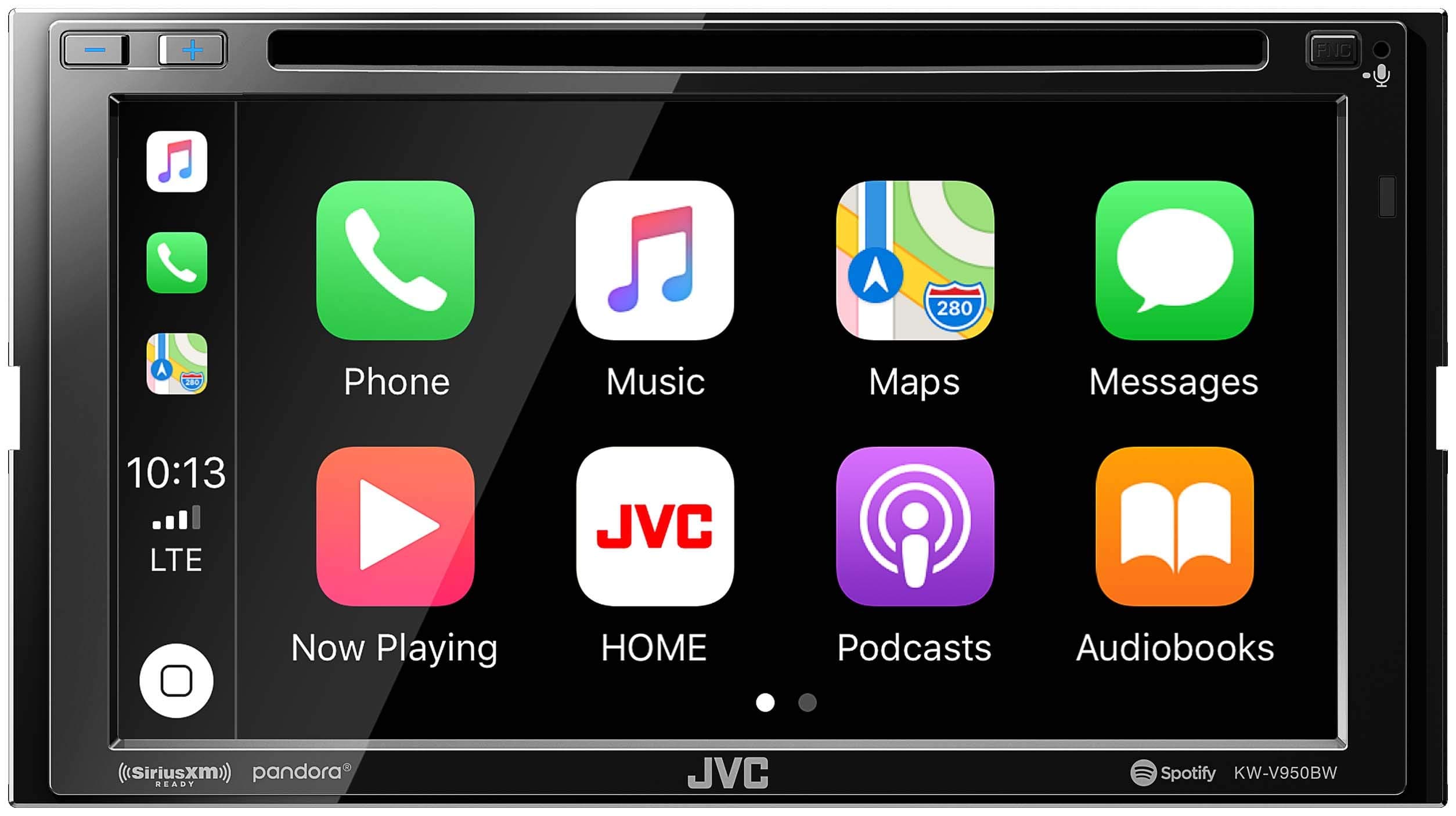 KW-V950BW Compatible with Apple CarPlay, Wireless Android Auto 2-DIN CD/DVD AV Receiver, High-Resolution Audio