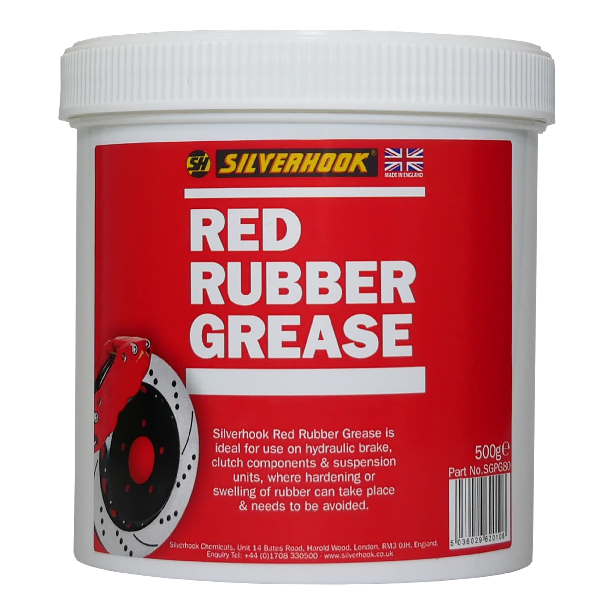 Red Rubber Grease Tub 500g