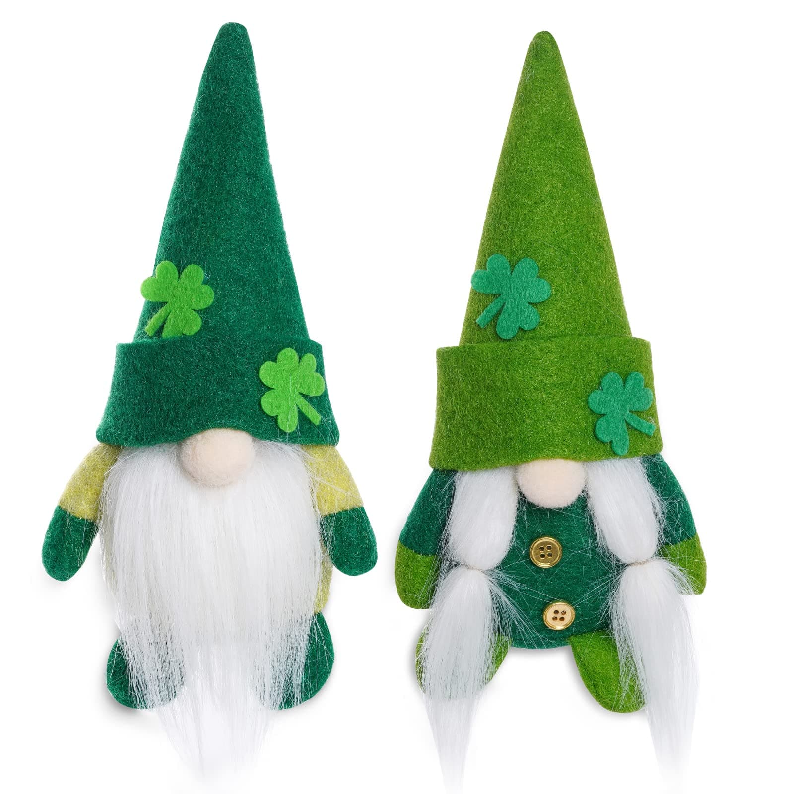 Topbuti 2 Pack St.Patrick's Day Irish Gnome Decorations Tomte Handmade Irish Leprechaun Nisse Plush Swedish Elf Scandinavian Dwarf for Irish Saint Paddy's Day Gifts Home Table Ornament