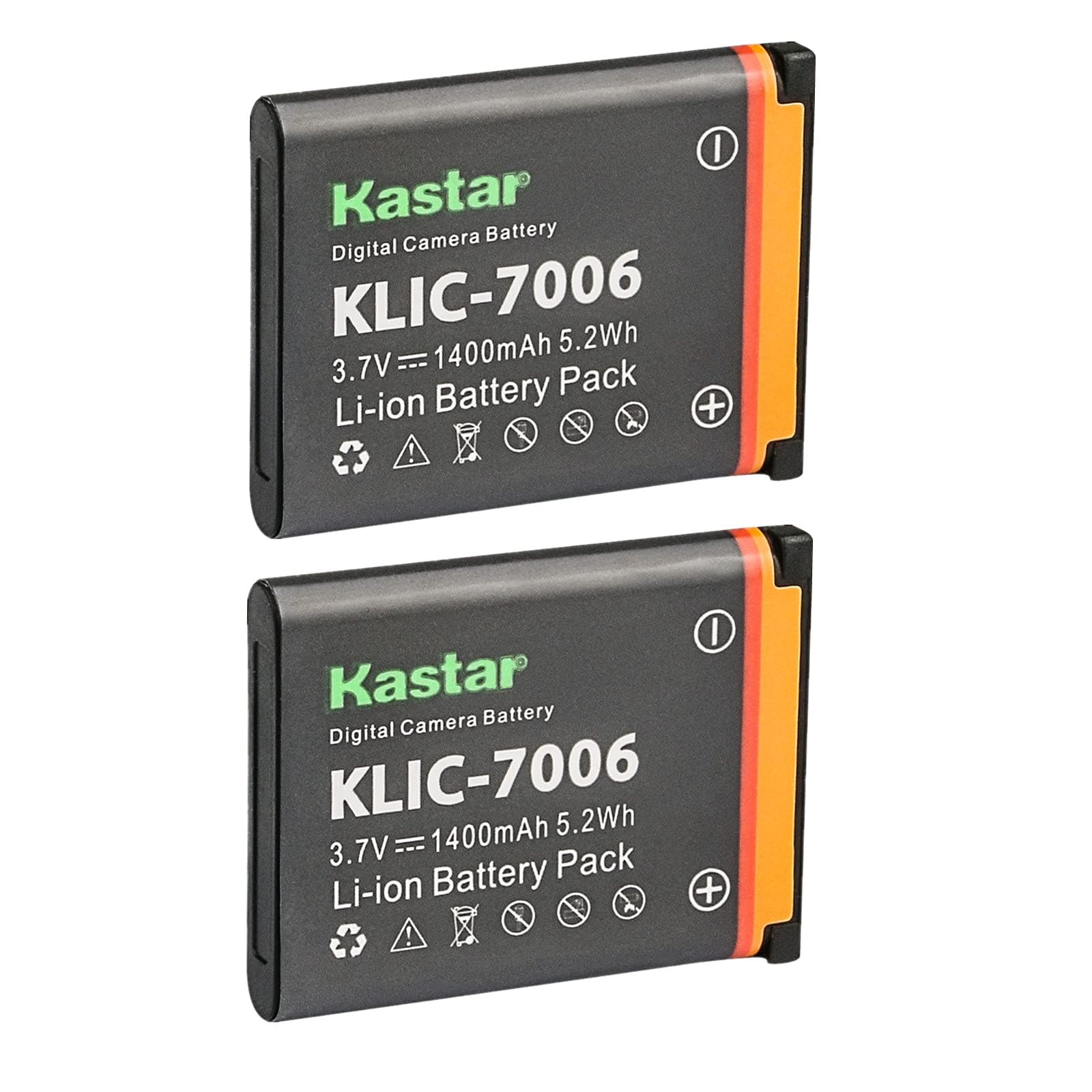 Kastar 2-Pack KLIC-7006 Replacement Battery