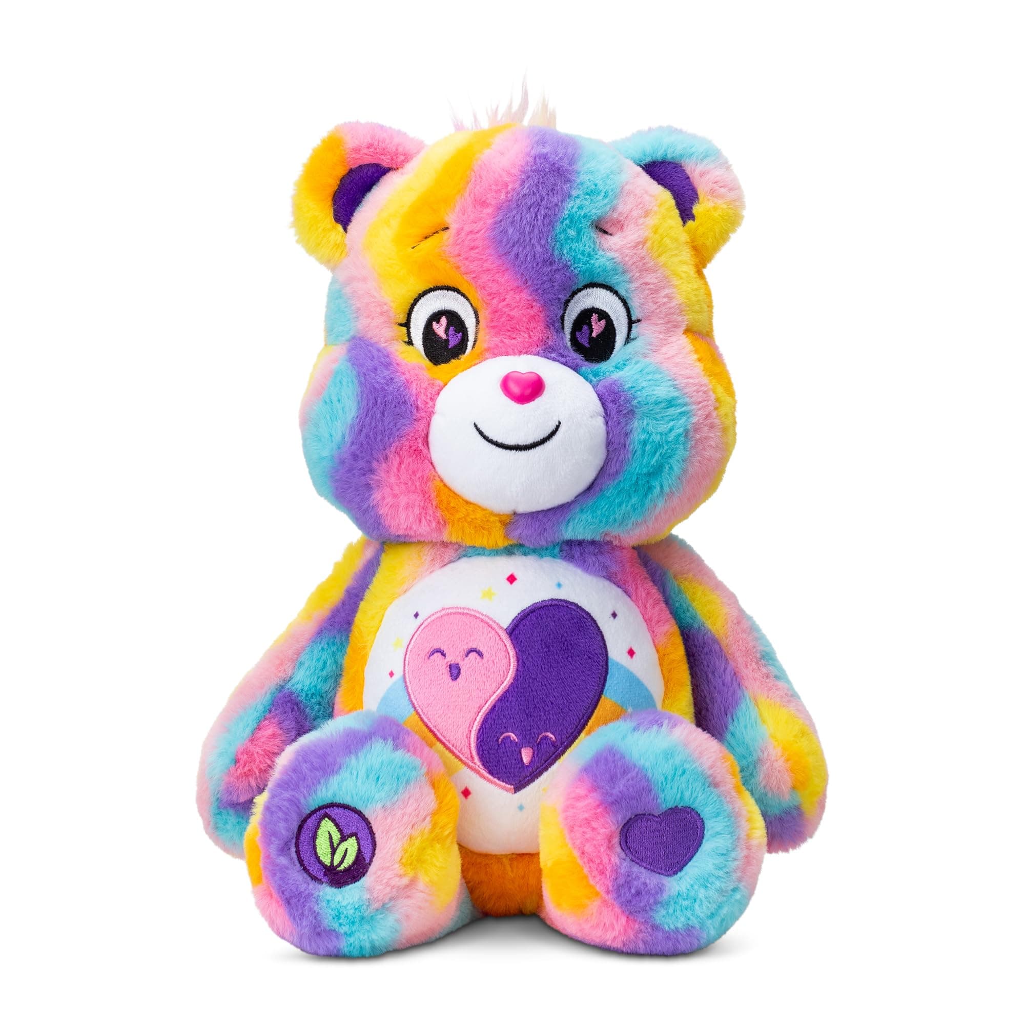 Care Bears Friend Forever Bear Medium Plush Toy 35 cm – Eco-Friendly Collectable Cuddly Bear with Heart Belly Badge for Girls and Boys Aged 4+