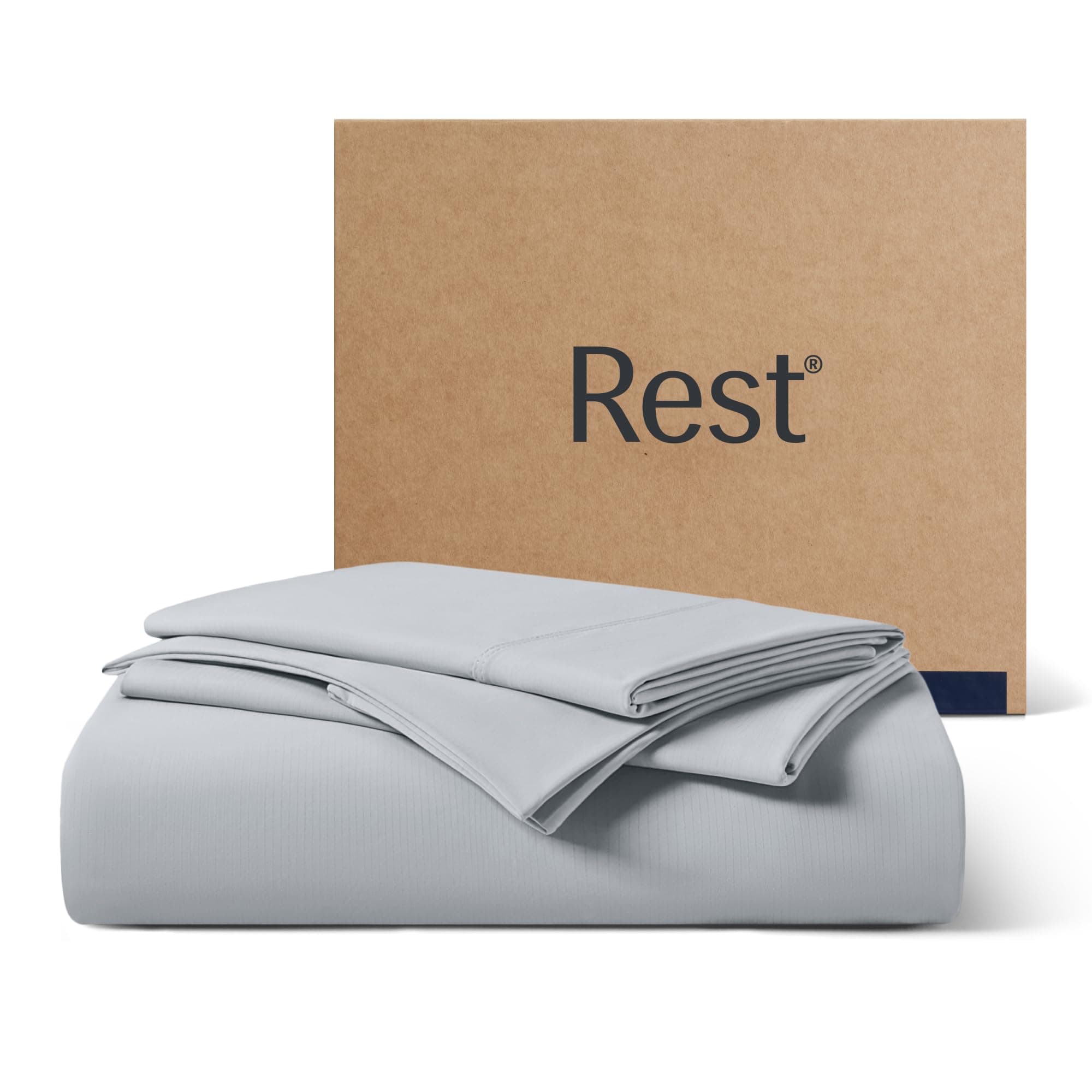 Evercool®+ Starter Sheet Set, Queen, Light Gray, Breathable Bed Sheets for Hot Sleeper and Night Sweats, with Pillowcases, Ionic+ Self-Cleaning Silver Yarn for Sensitive Skin, 3PCS No Flat Sheet