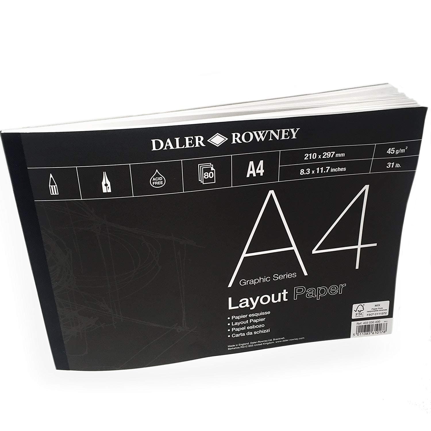 Daler-Rowney Layout Paper Pad A4