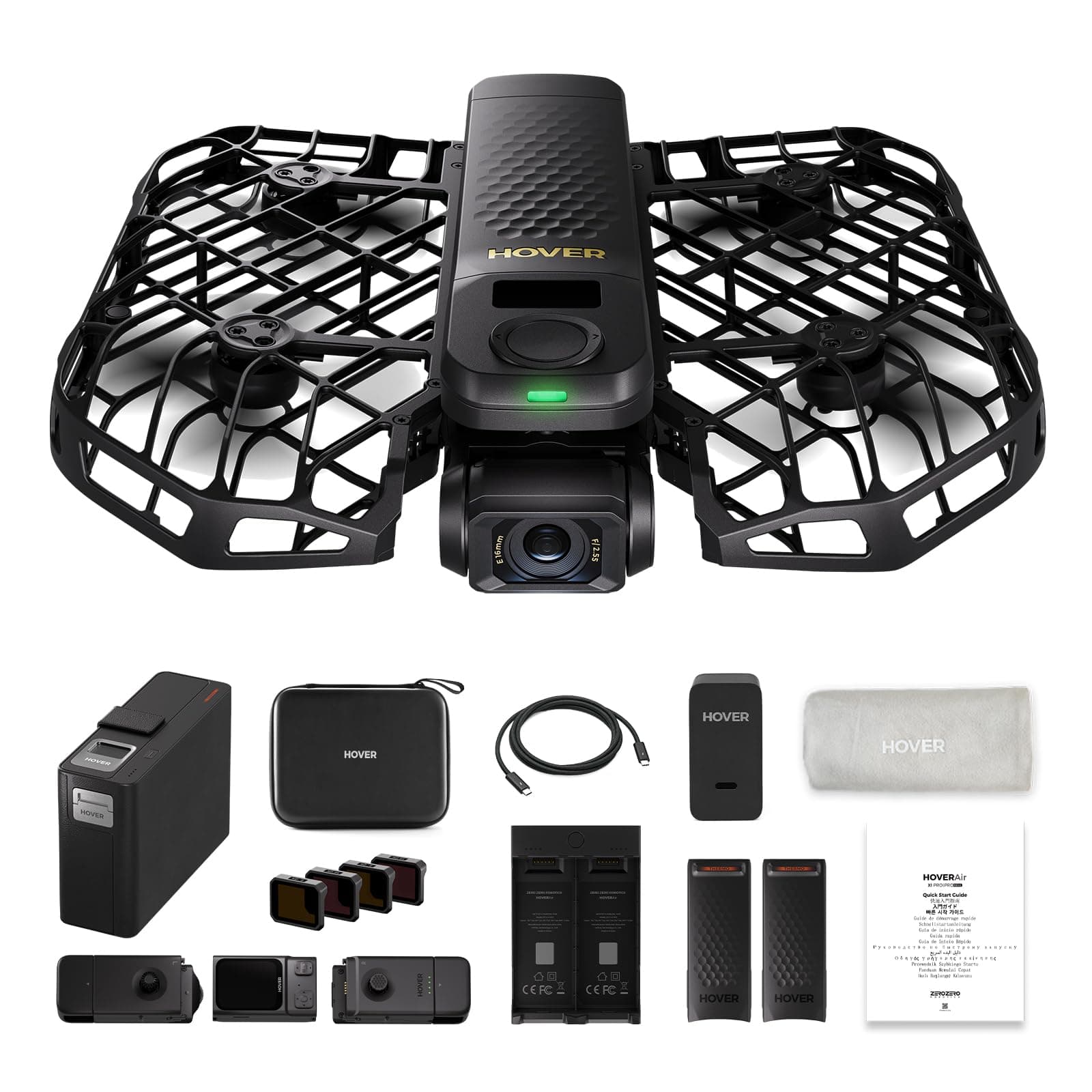 HOVERAir X1 PROMAX 8K Action Flying Camera, Foldable Drone with Camera with 26Mph Follow Speed, 15+ Fully Automatic Flight Modes, Fly Anywhere with OmniTerrain, SmoothCapture 2.0(Skiing Combo)