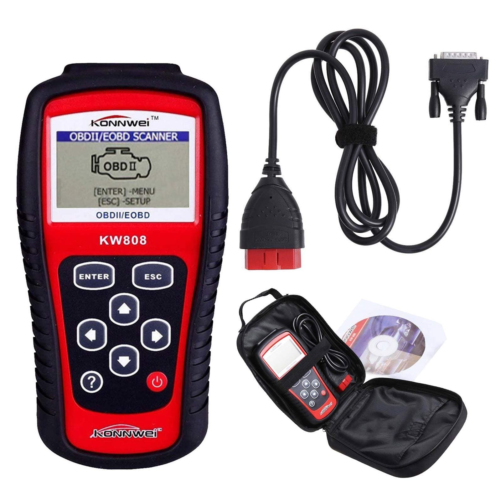 Xtech A1283 KW808 OBD2/EOBD Konnwei Scanner