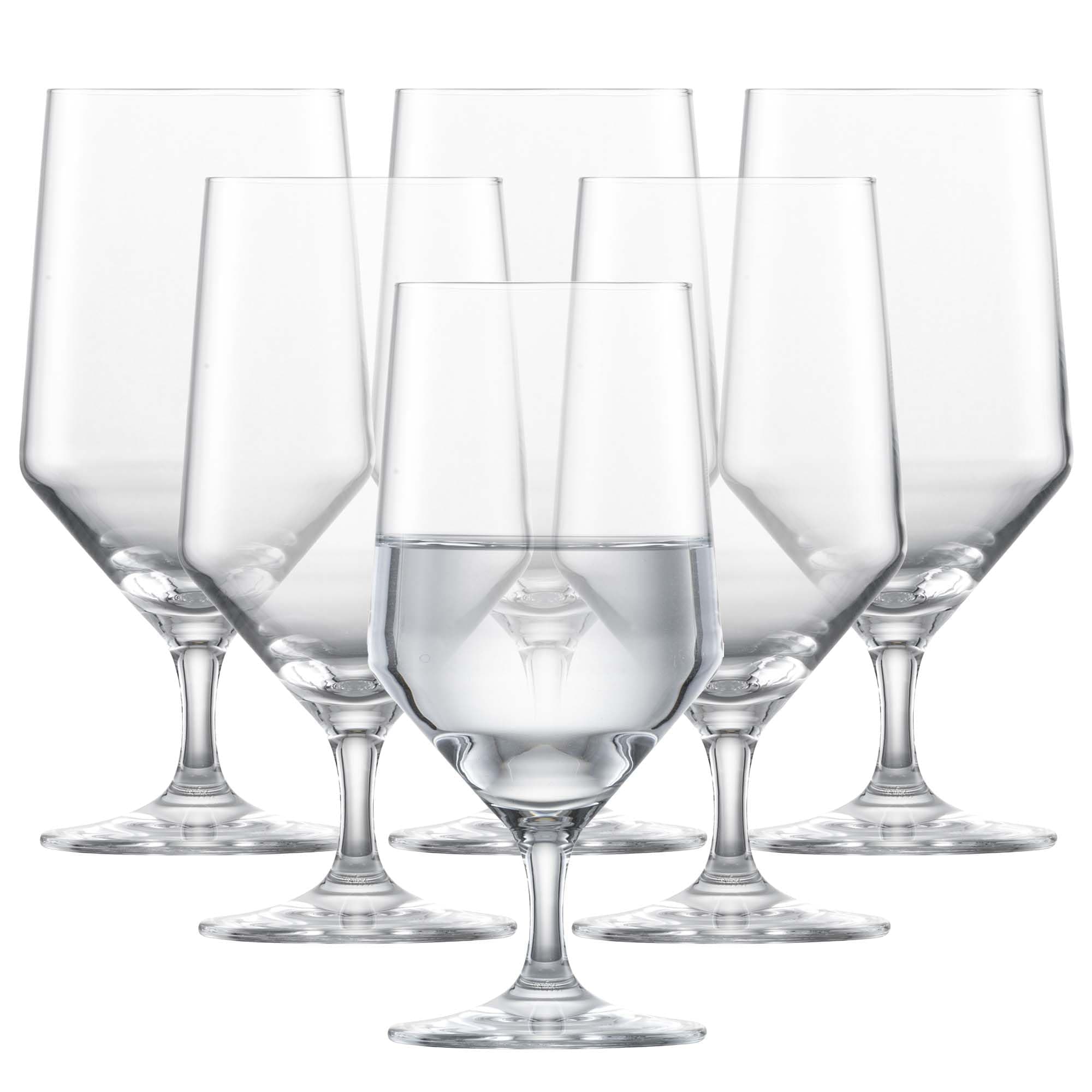 - Pure Water Glass (Set of 6), Drinking Glasses for Water, Dishwasher-Safe Machine-Made Tritan Crystal Glasses, Made in Germany (15 Ounce)