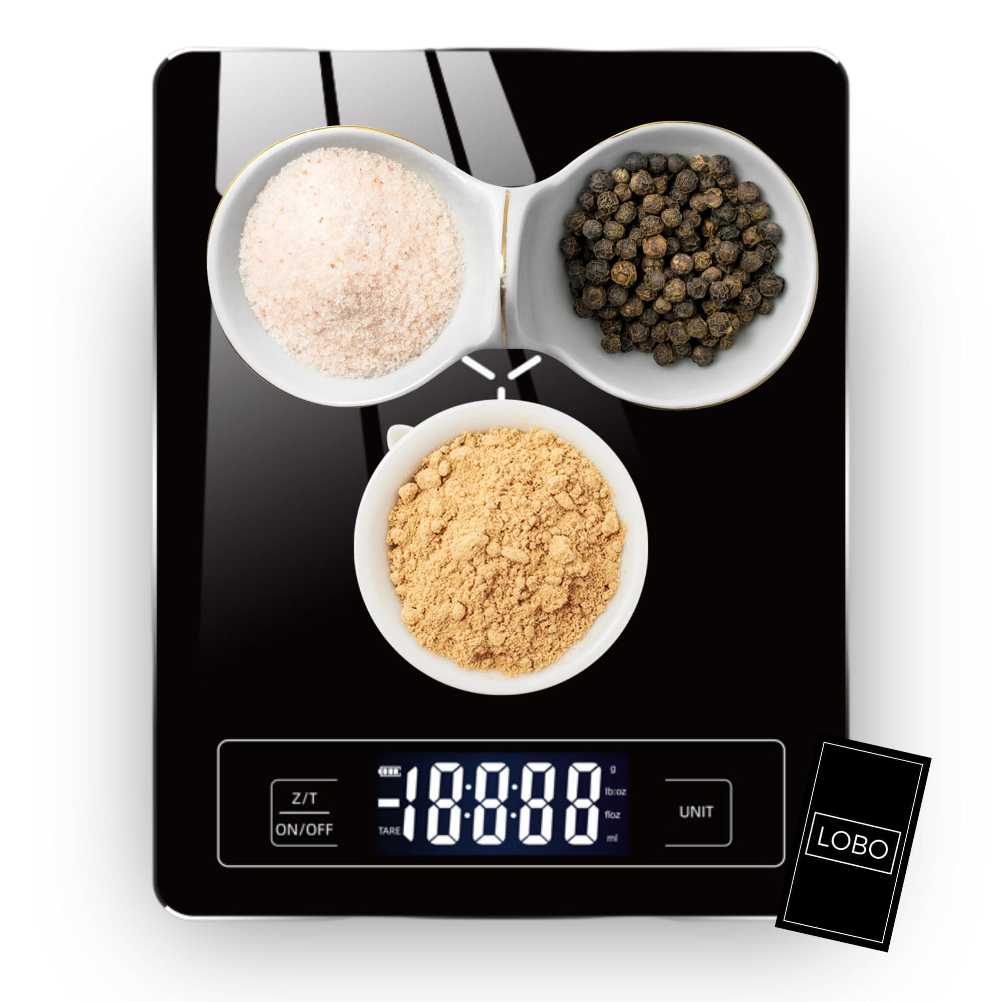 LOBO Digital Kitchen Weighing Scale USB Rechargeable With Touch Button & HD Led Display, High Precision Sensor, Durable, Waterproof & Easy Clean Up Electronic Multifunctional Food Scale 5kg
