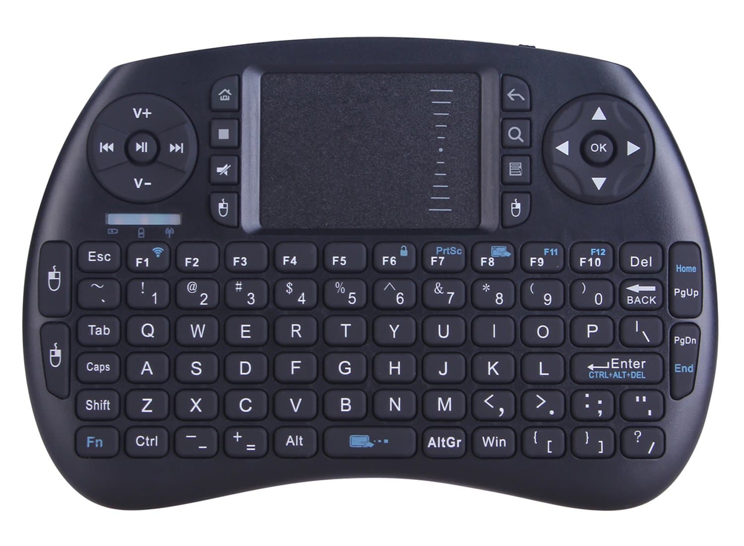 2.4GHz Mini Wireless Keyboard Touchpad Mouse Combo with Rechargeable Battery for PC, Pad, Android TV Box, Raspberry pi 3 and more