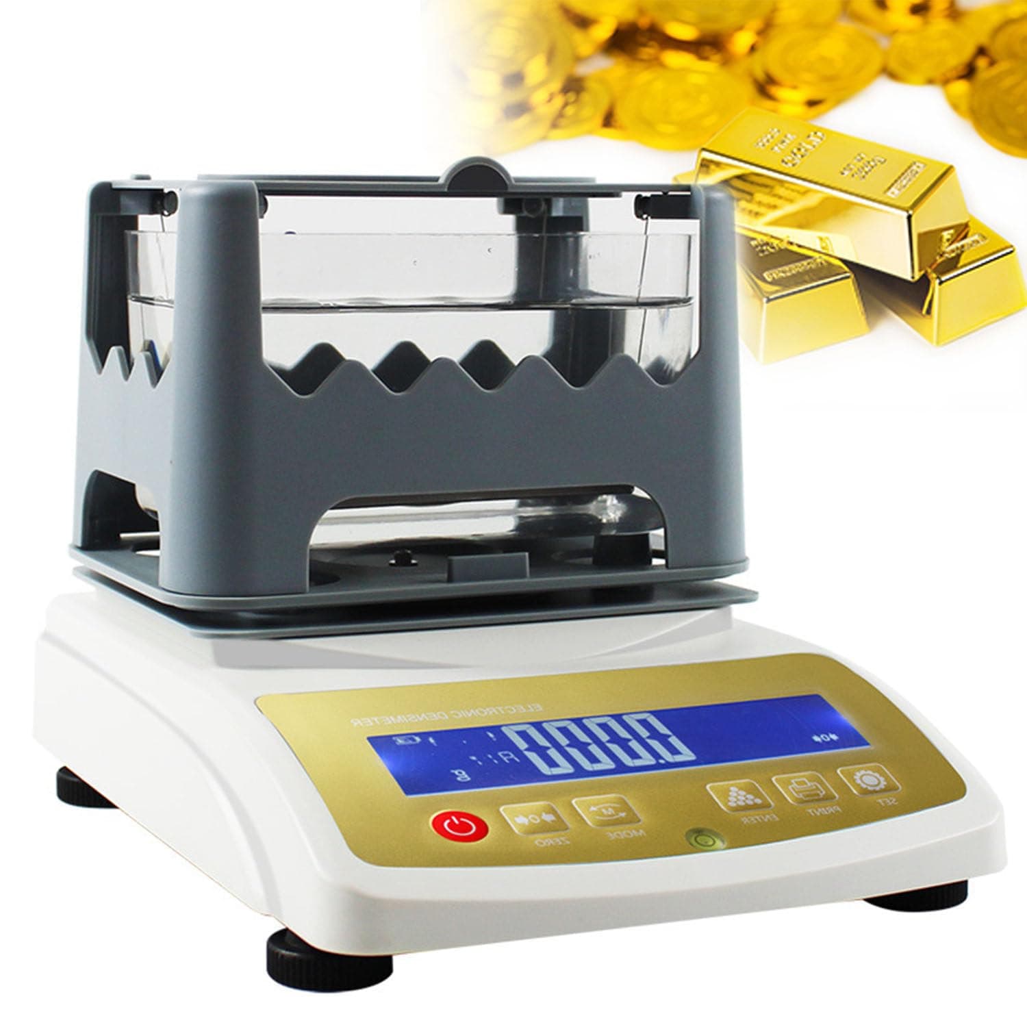 Digital Electronic Gold Purity Tester,Density Analyzer for Gold and Silver, Accurate to 0.01g, Precious Metal Density Tester,XF-200K