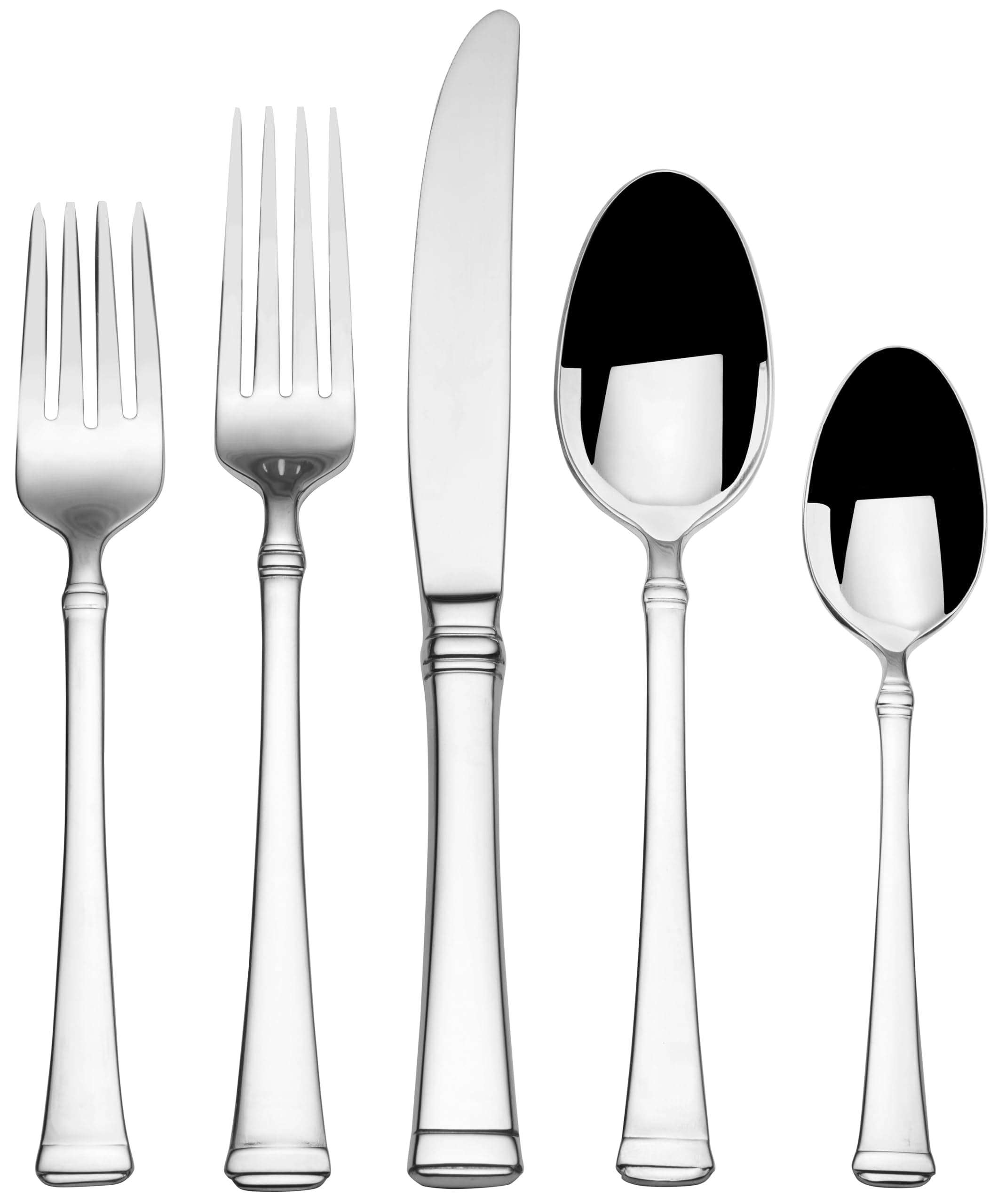 Harmony Flatware Service for 12, 65 Piece Set, 18/10 Stainless Steel, Silverware Set with Serving Utensils