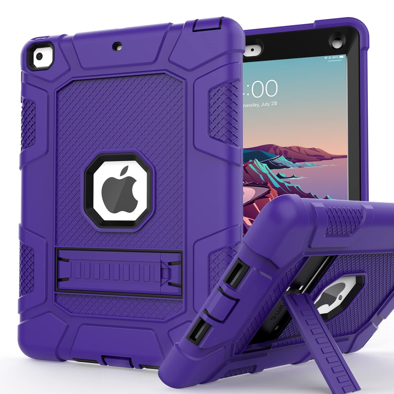 iPad 6th Generation Cases, iPad 5th Generation Case, iPad 9.7 Inch Case, Hybrid Shockproof Rugged Drop Protection Cover Built with Kickstand for iPad 9.7 inch A1893 / A1954 / A1822 / A1823