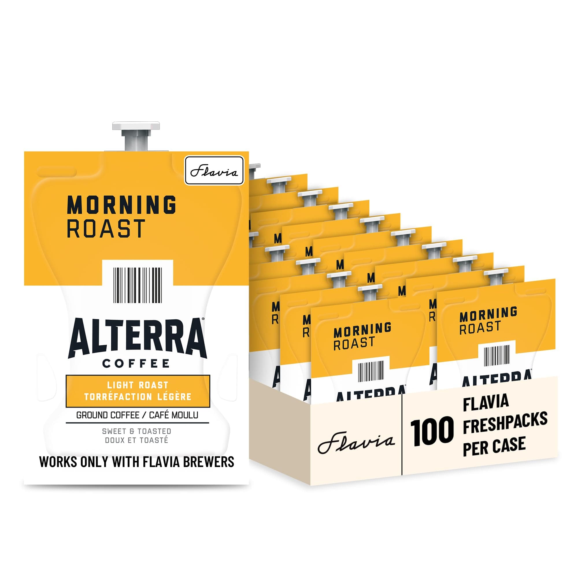 Alterra Morning Roast Freshpacks works only with Flavia Brewers, Light Roast (Case of 100)